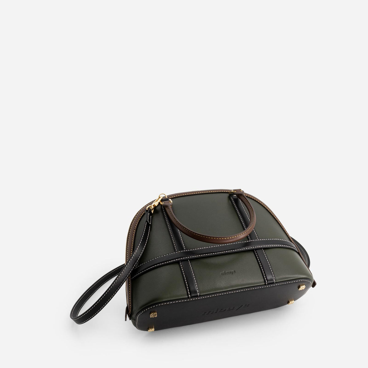 Model 12 leather bag in Hunter Green