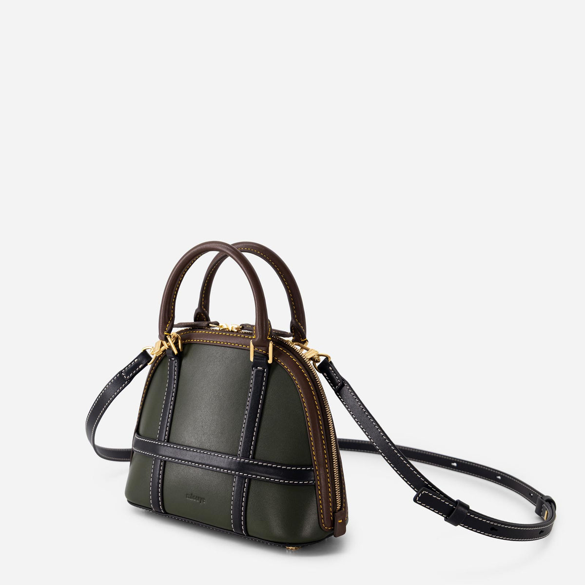 12 Mini leather bag in Hunter Green