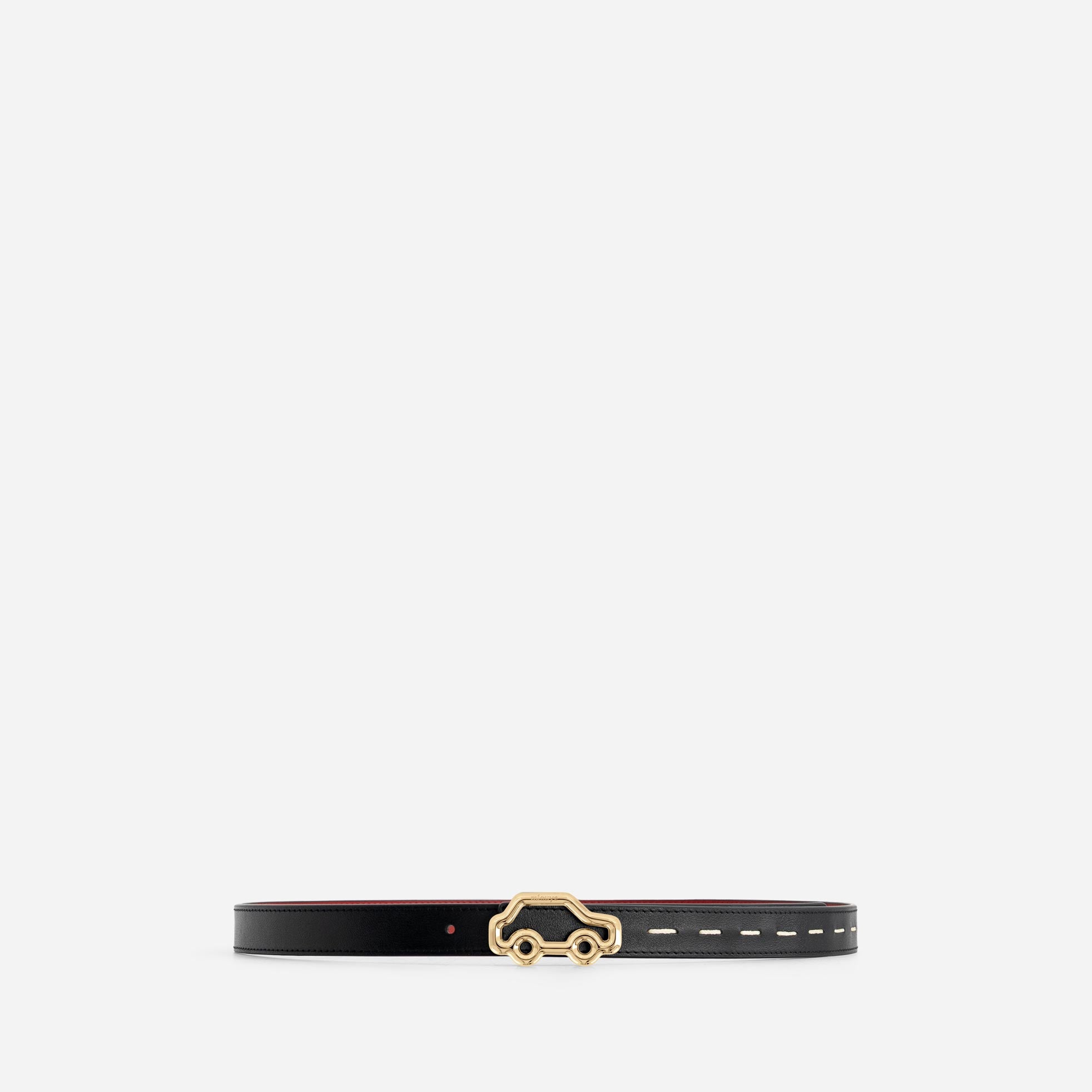 "Hit the Road" Belt - Black & Red