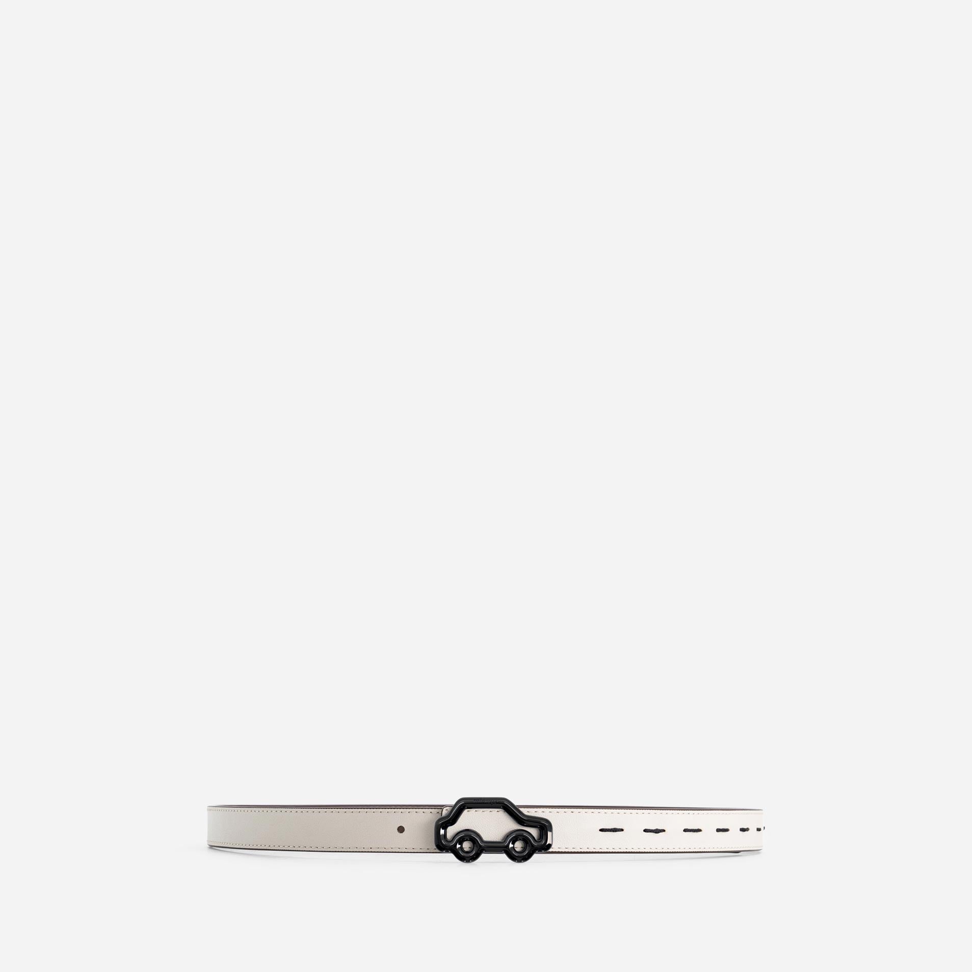 "Hit the Road" Belt - Off White & Espresso