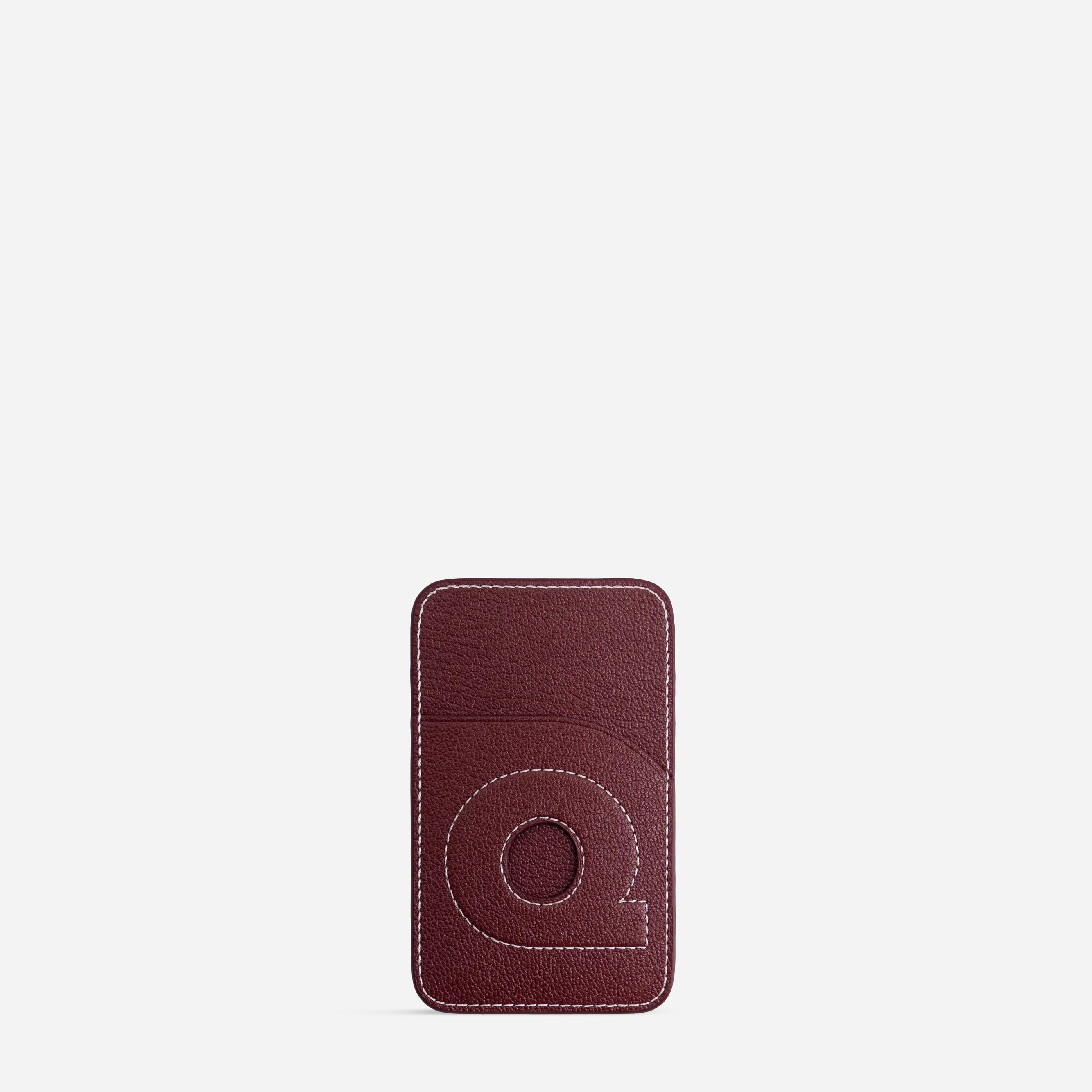 Cardholder Q - Chèvre Bordeaux