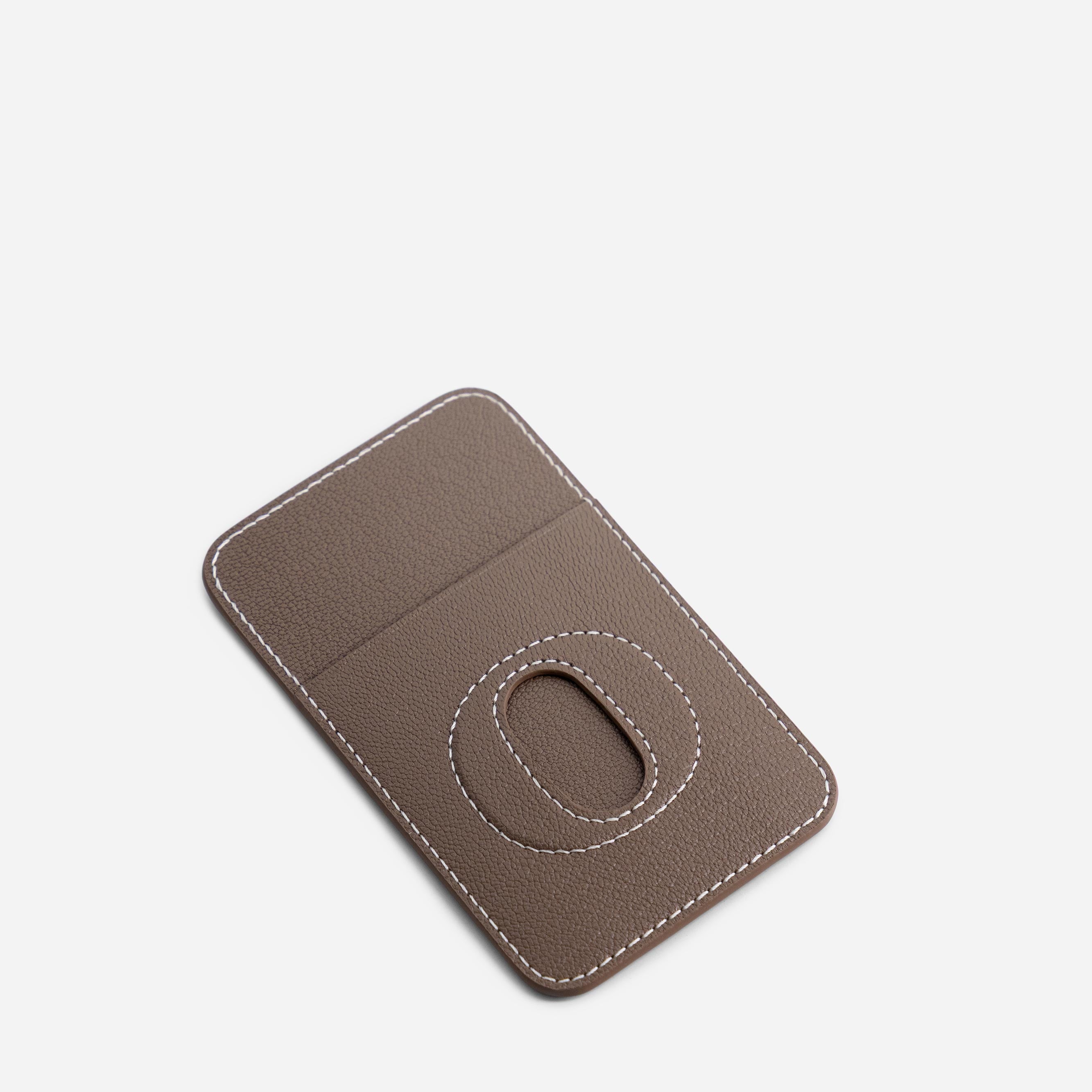 Cardholder O - Chèvre Etoupe