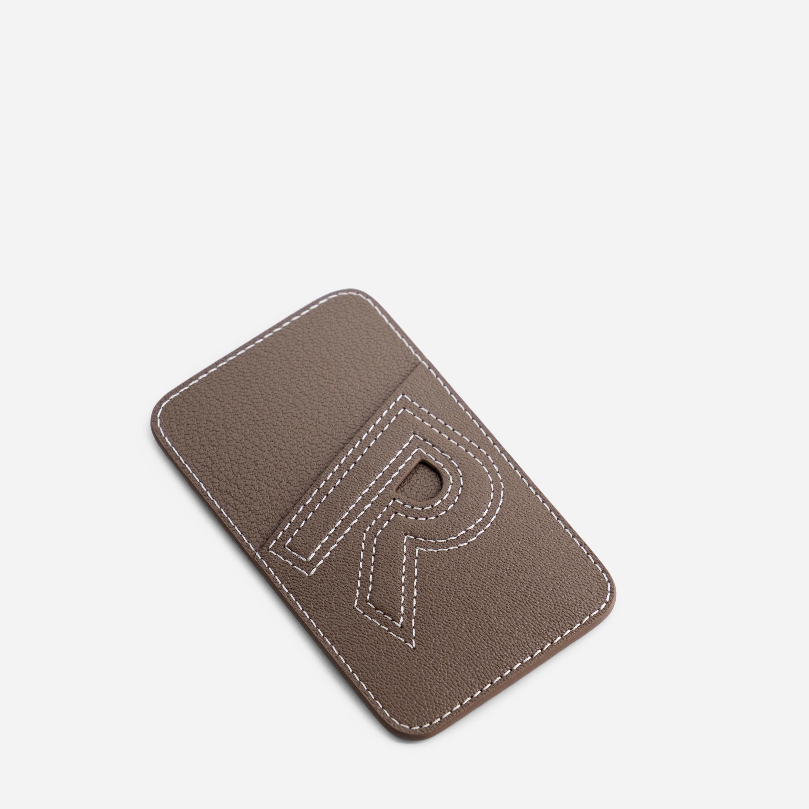 Cardholder R - Chèvre Etoupe