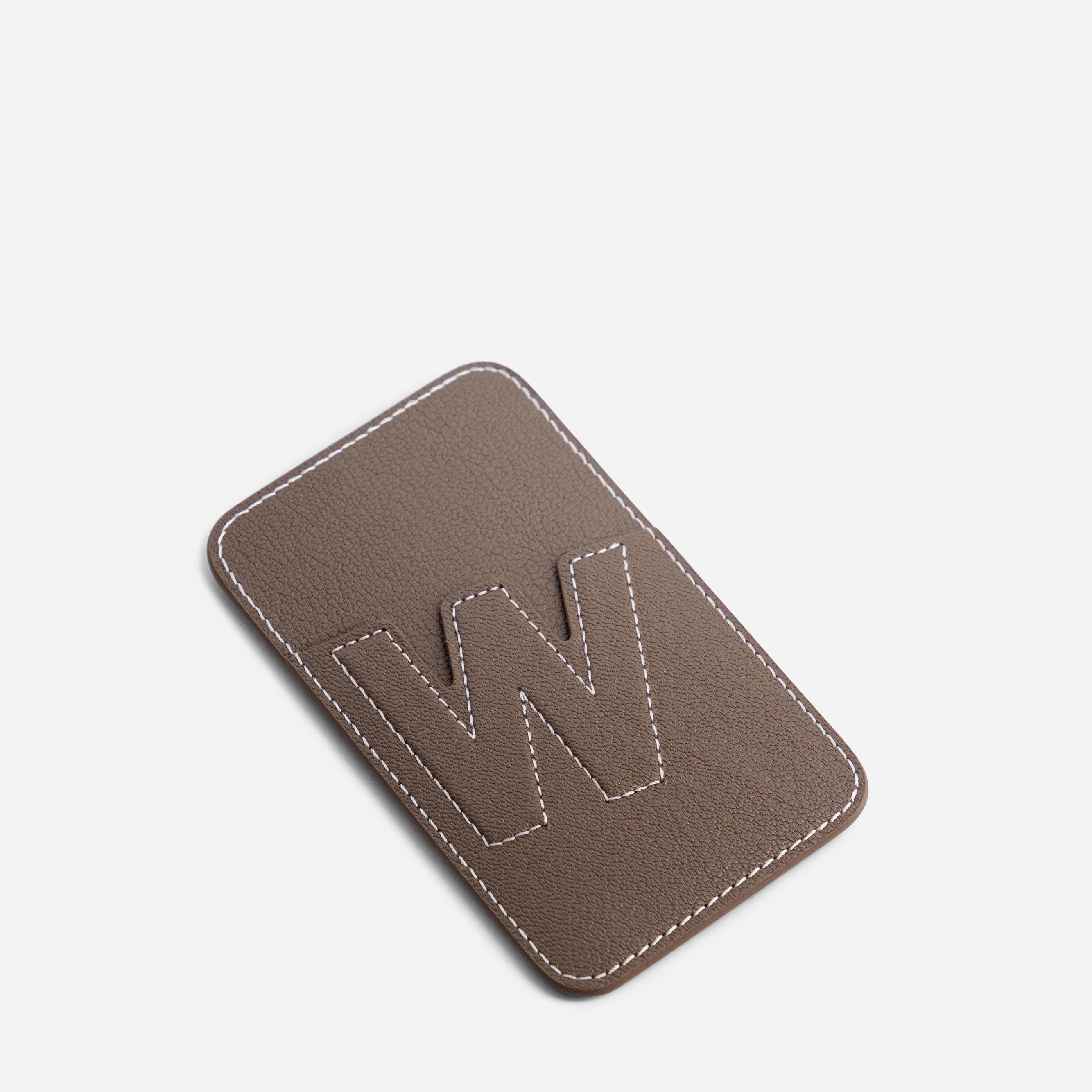 Cardholder W - Chèvre Etoupe