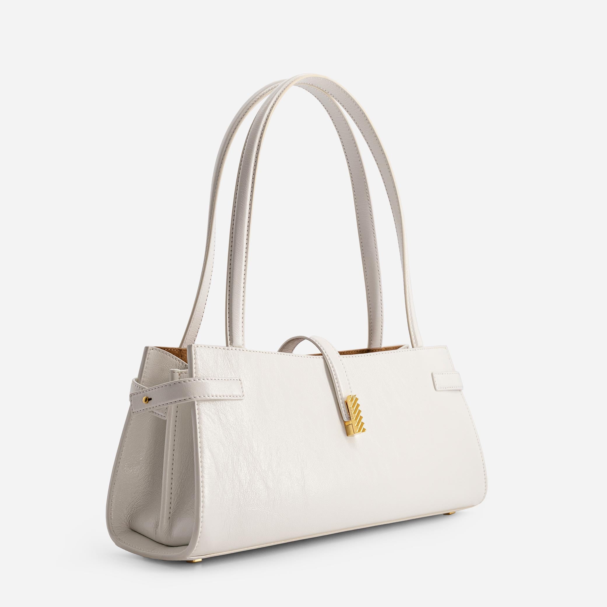 Isla Wide Tote - Crinkled Cream