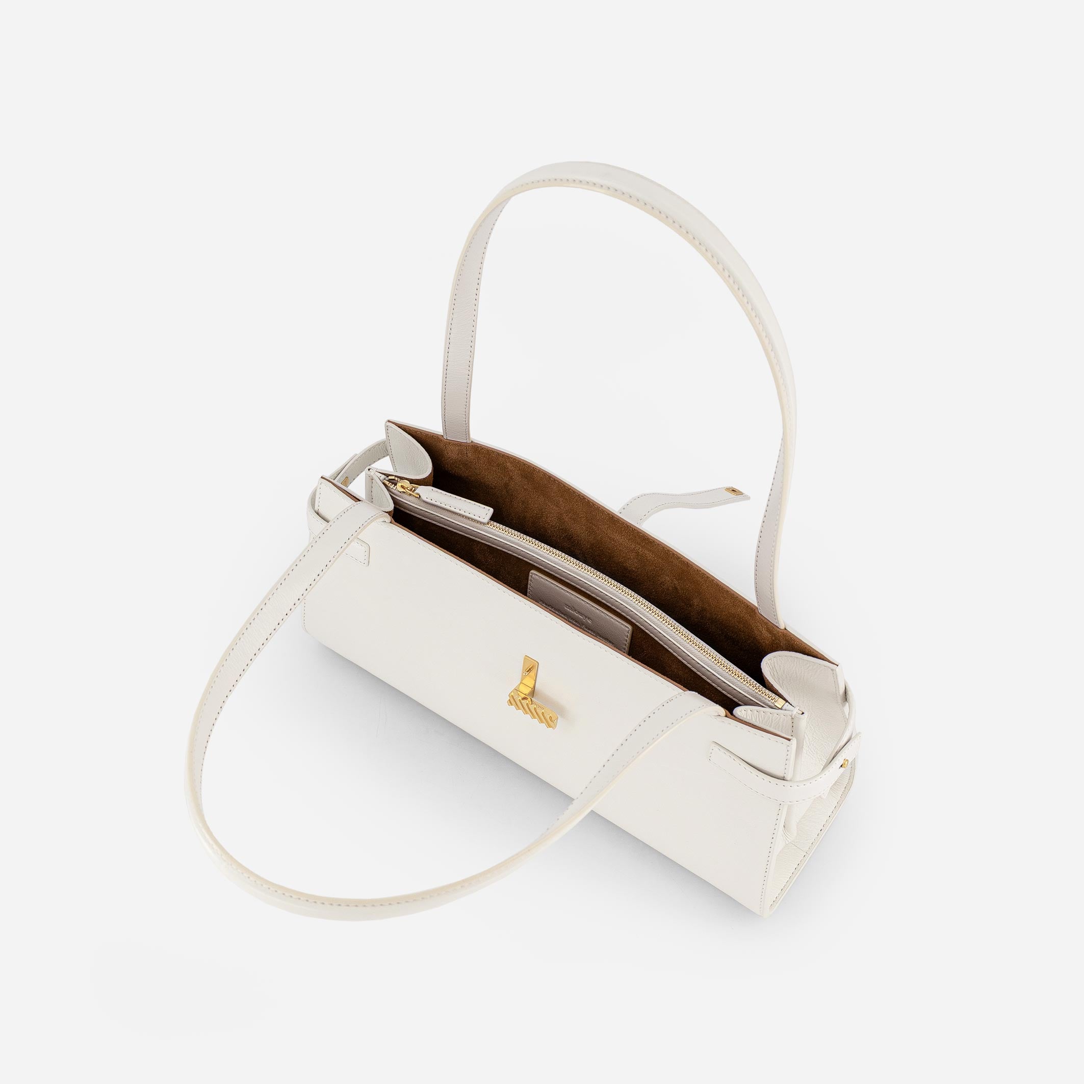 Isla Wide Tote - Crinkled Cream