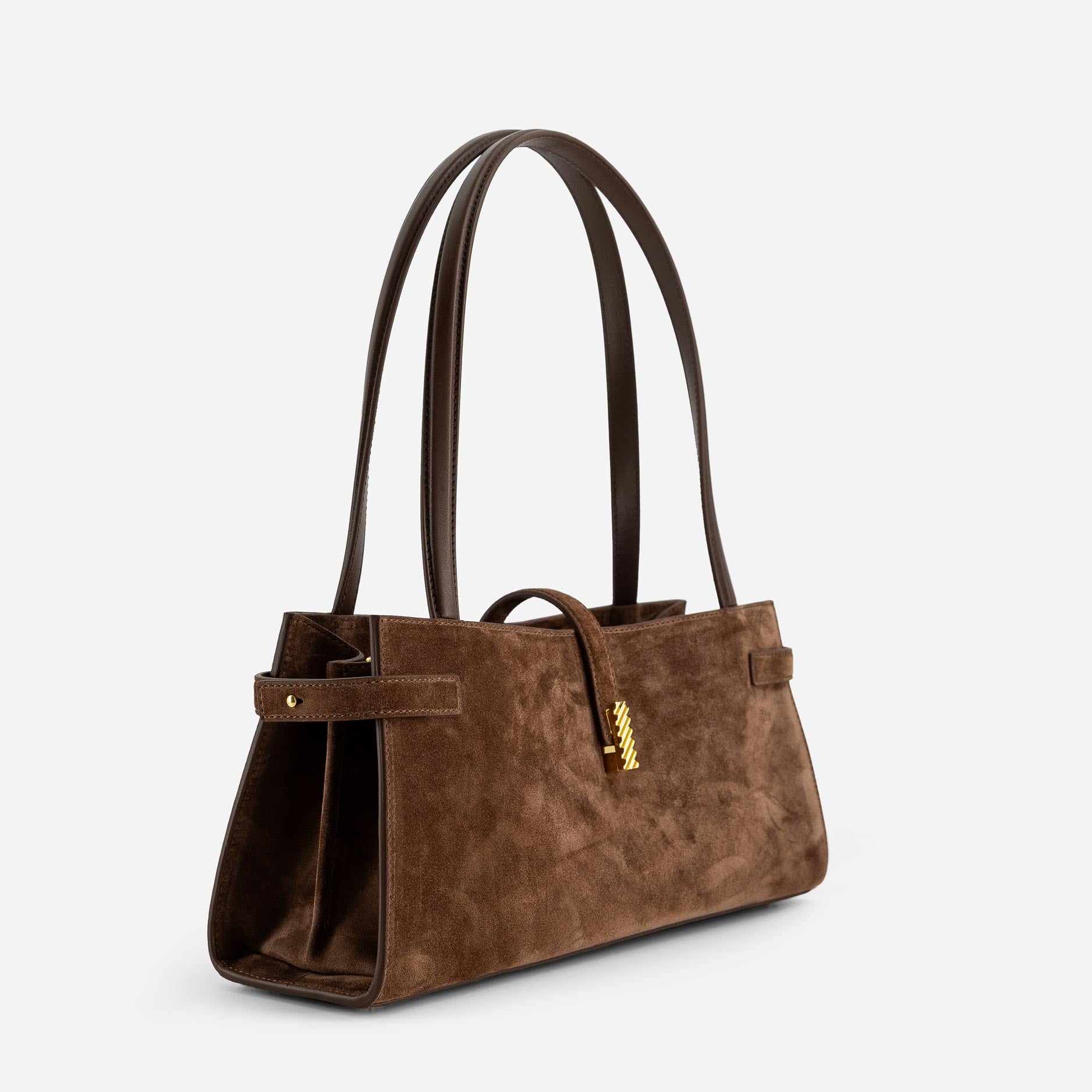 Isla Wide Tote - Suede Espresso