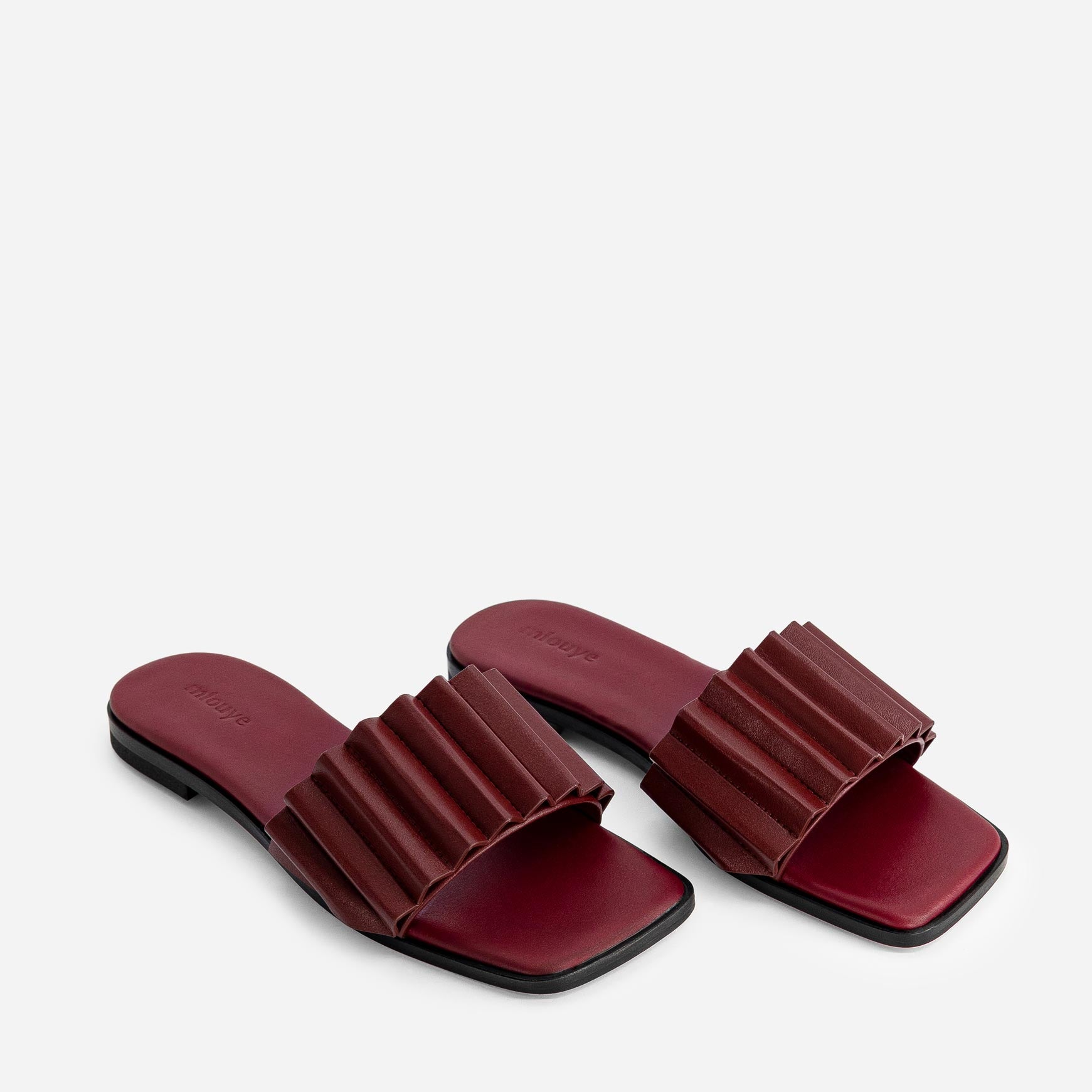 Louise Slide Sandal - Bordeaux