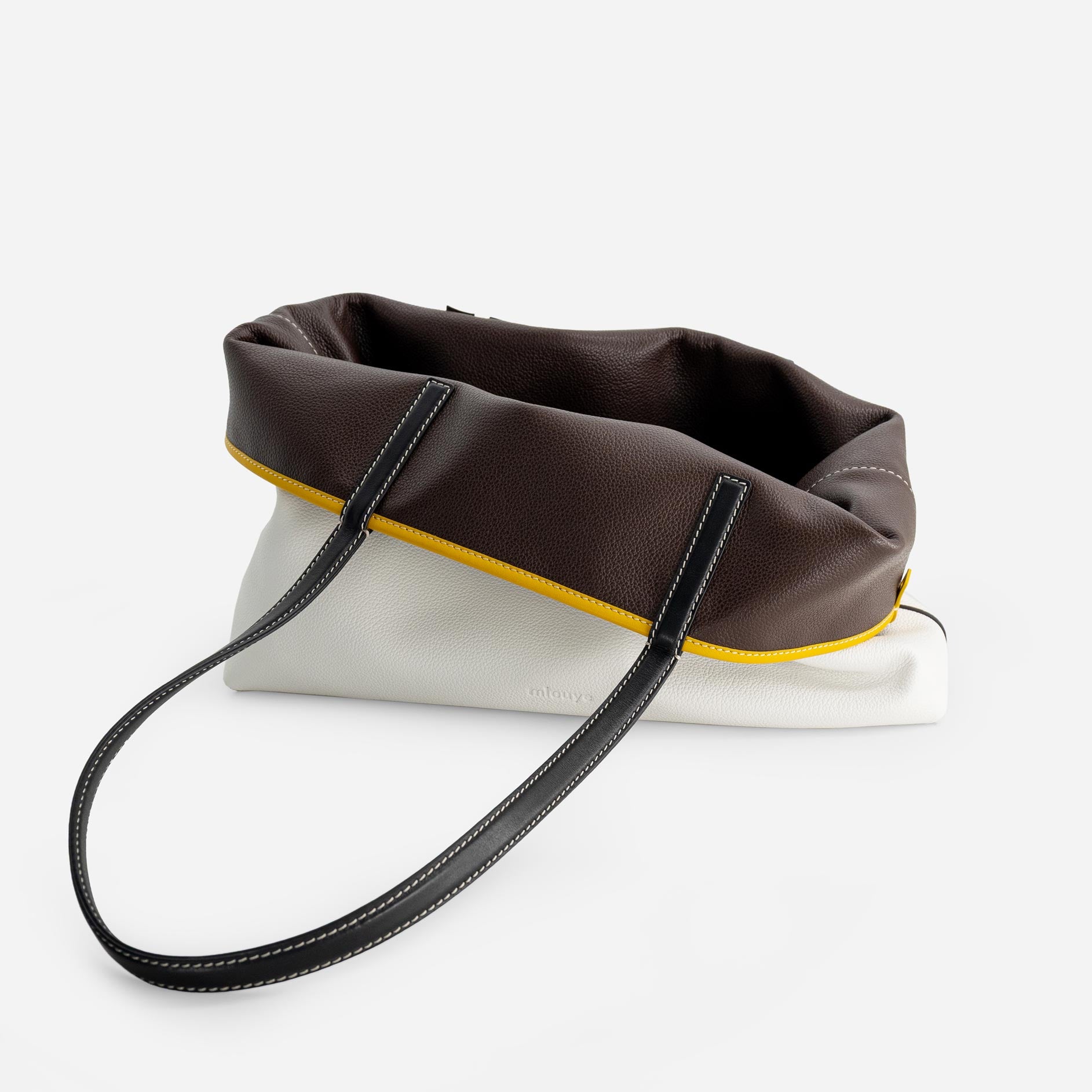 M Tote - Espresso & White