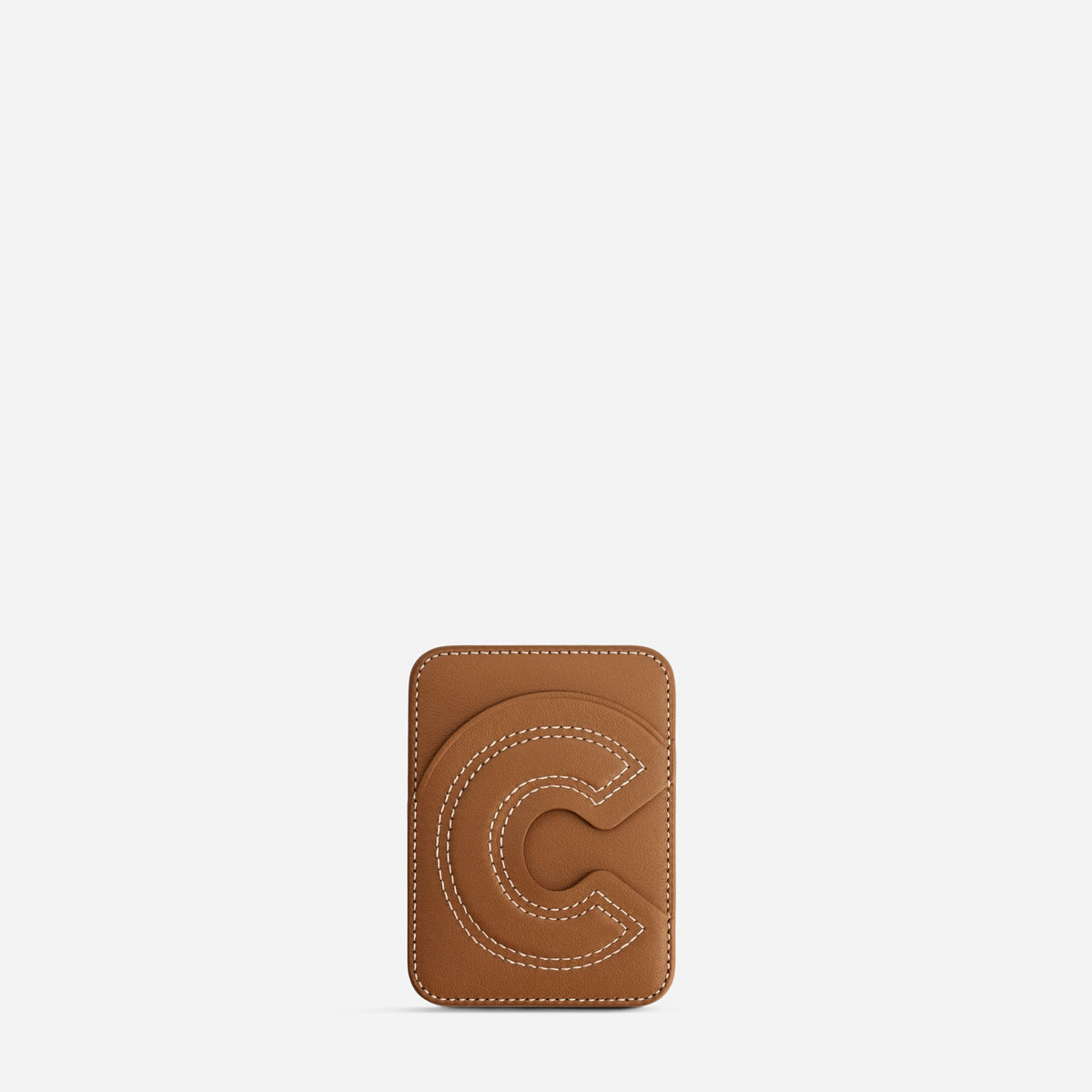 MagSafe cardholder in Canyon, initial C, front