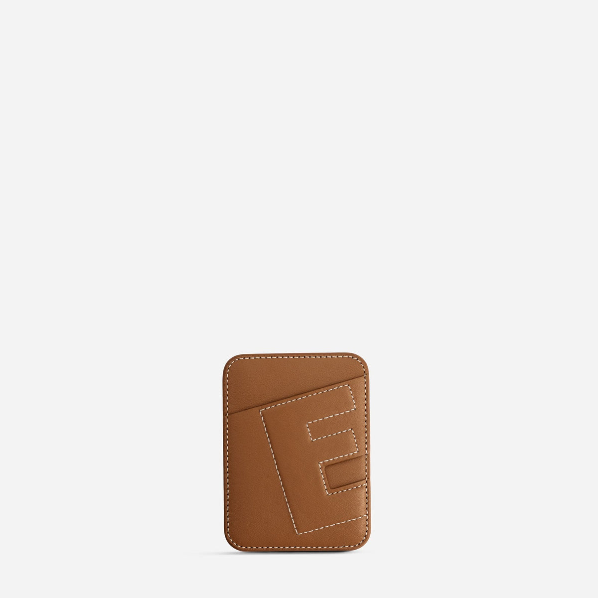 MagSafe cardholder in Canyon, initial E, front