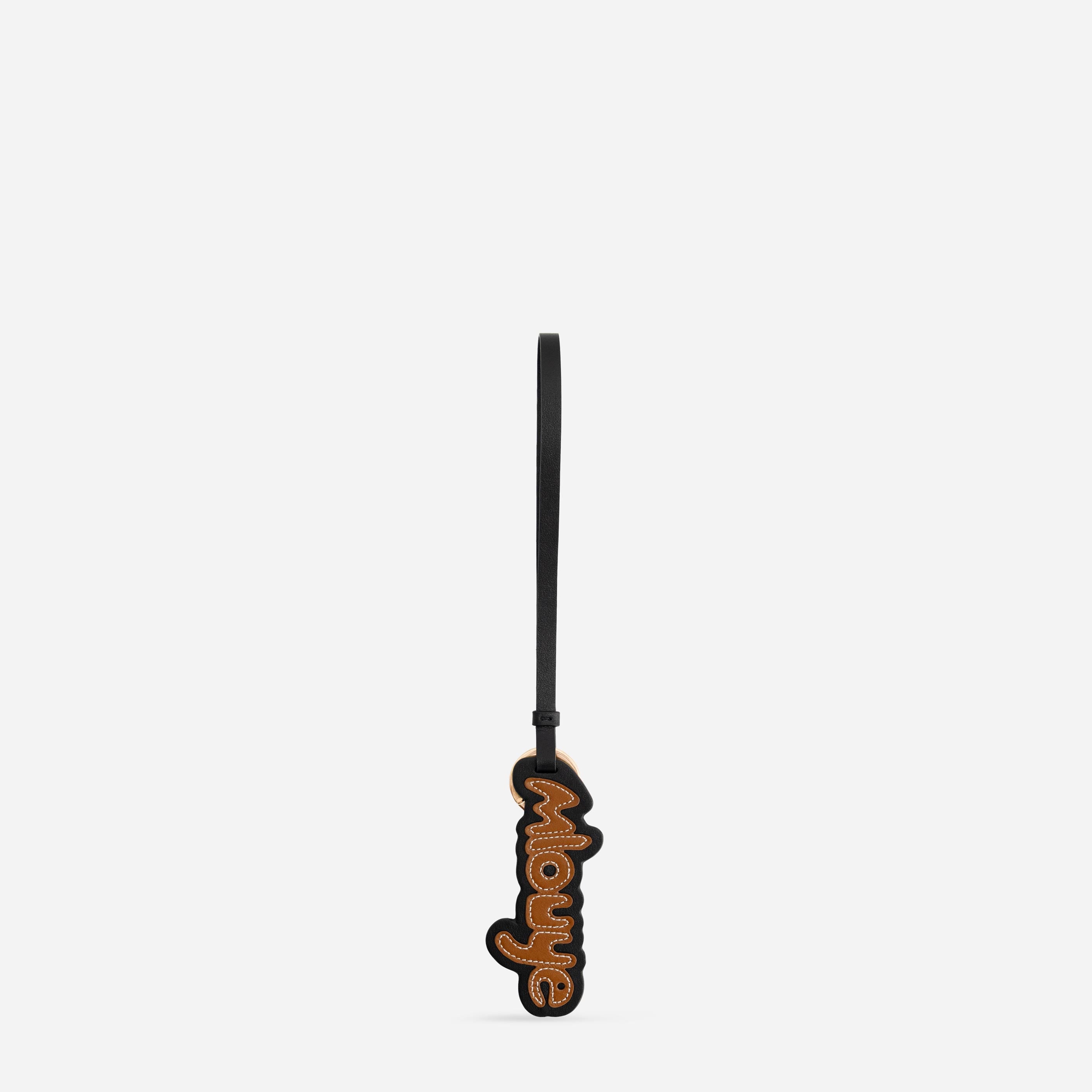 Mlouye Logo Keyring - Black & Tan