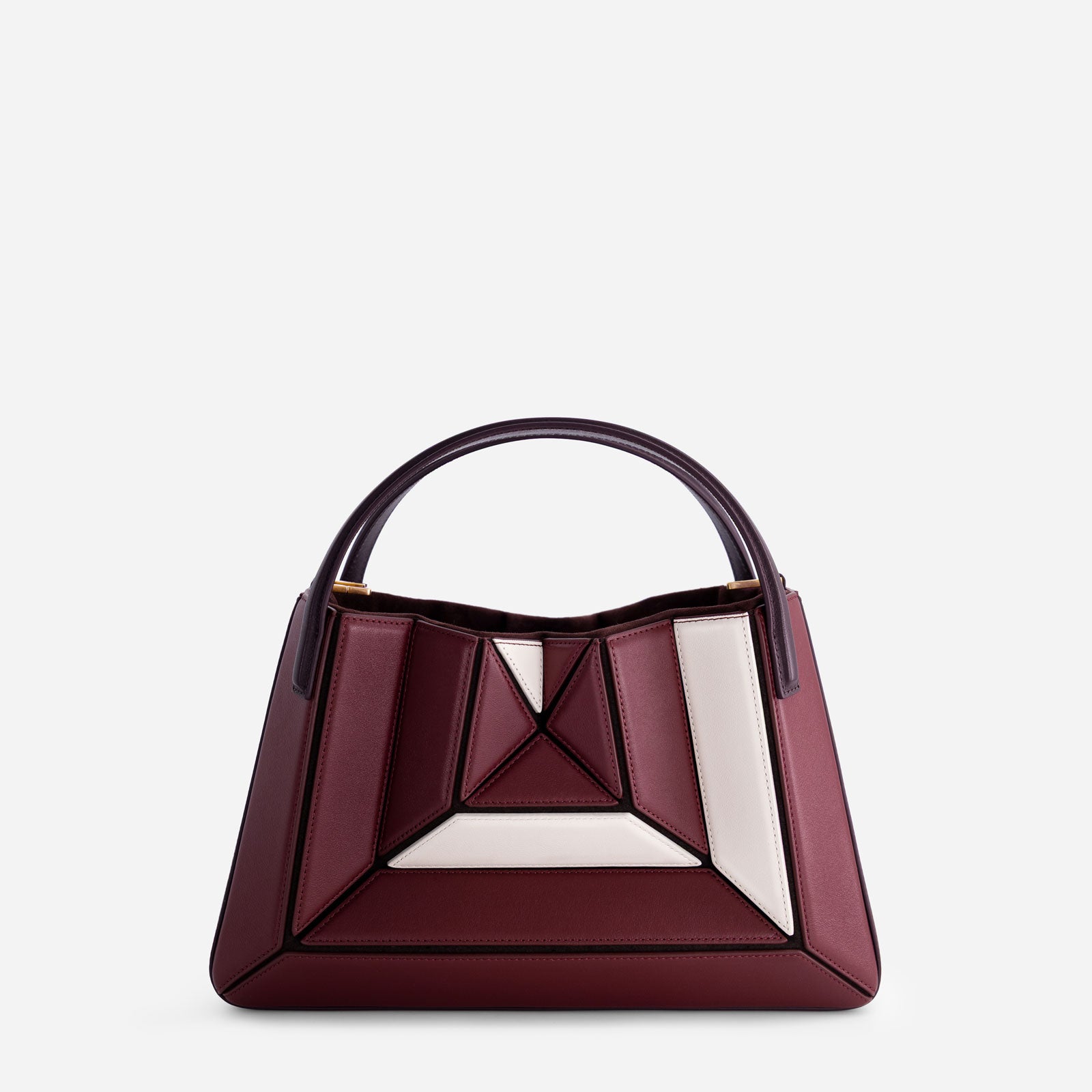 Sera Tote - Bordeaux&Off White