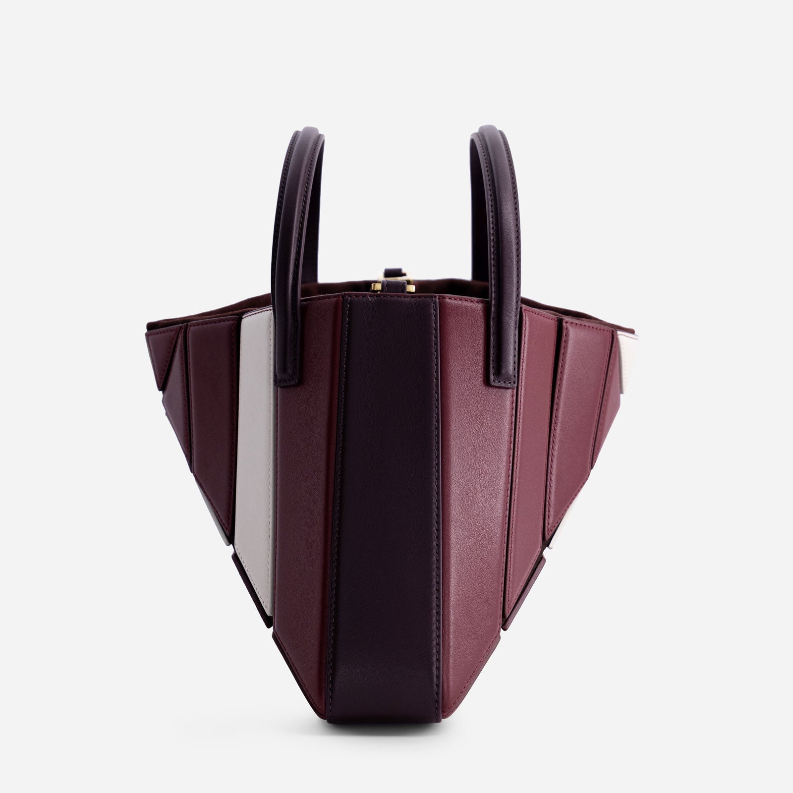 Sera Tote - Bordeaux&Off White