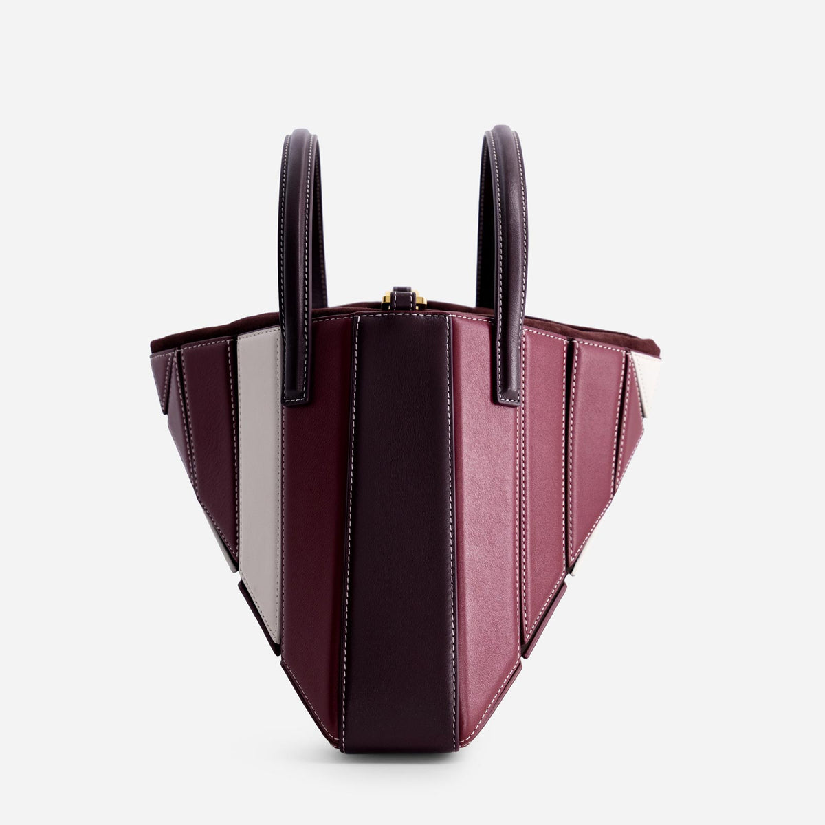 Sera Tote - Bordeaux&Off White