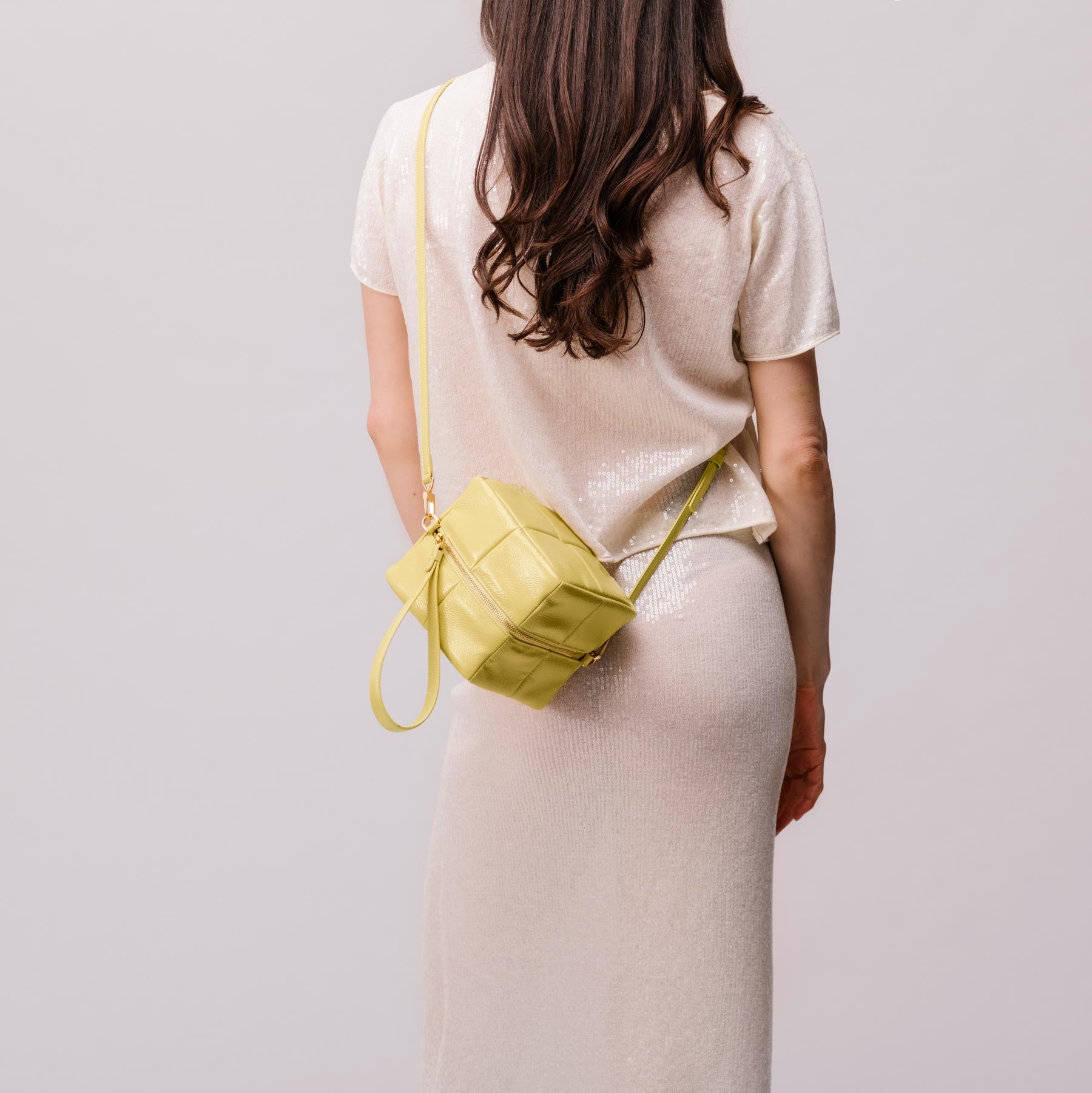 Grid Clutch - Mermaid Yellow