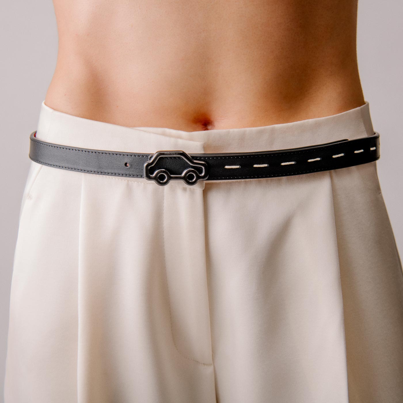 "Hit the Road" Belt - Black & Red