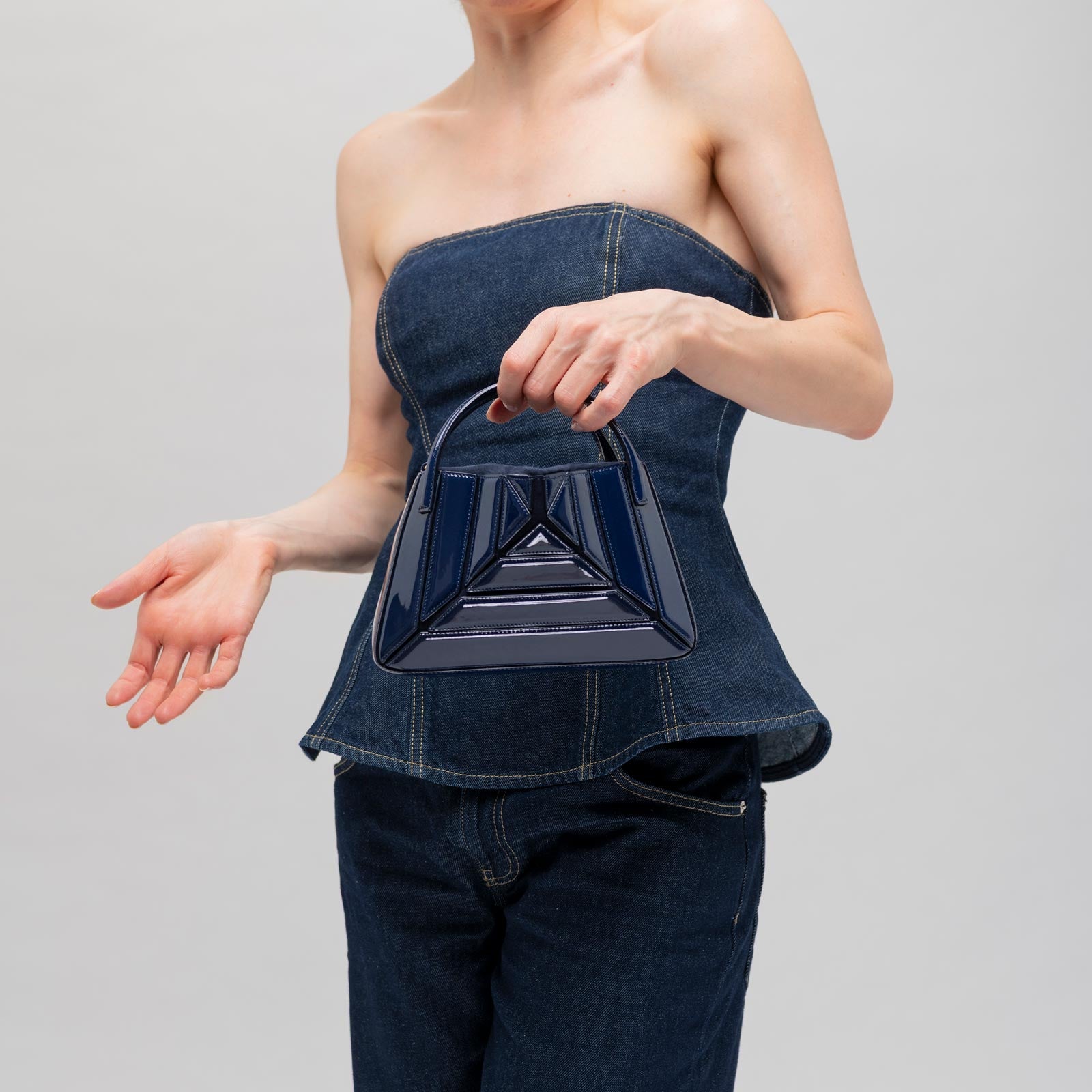 Mini Sera Tote - Patent Bordeaux