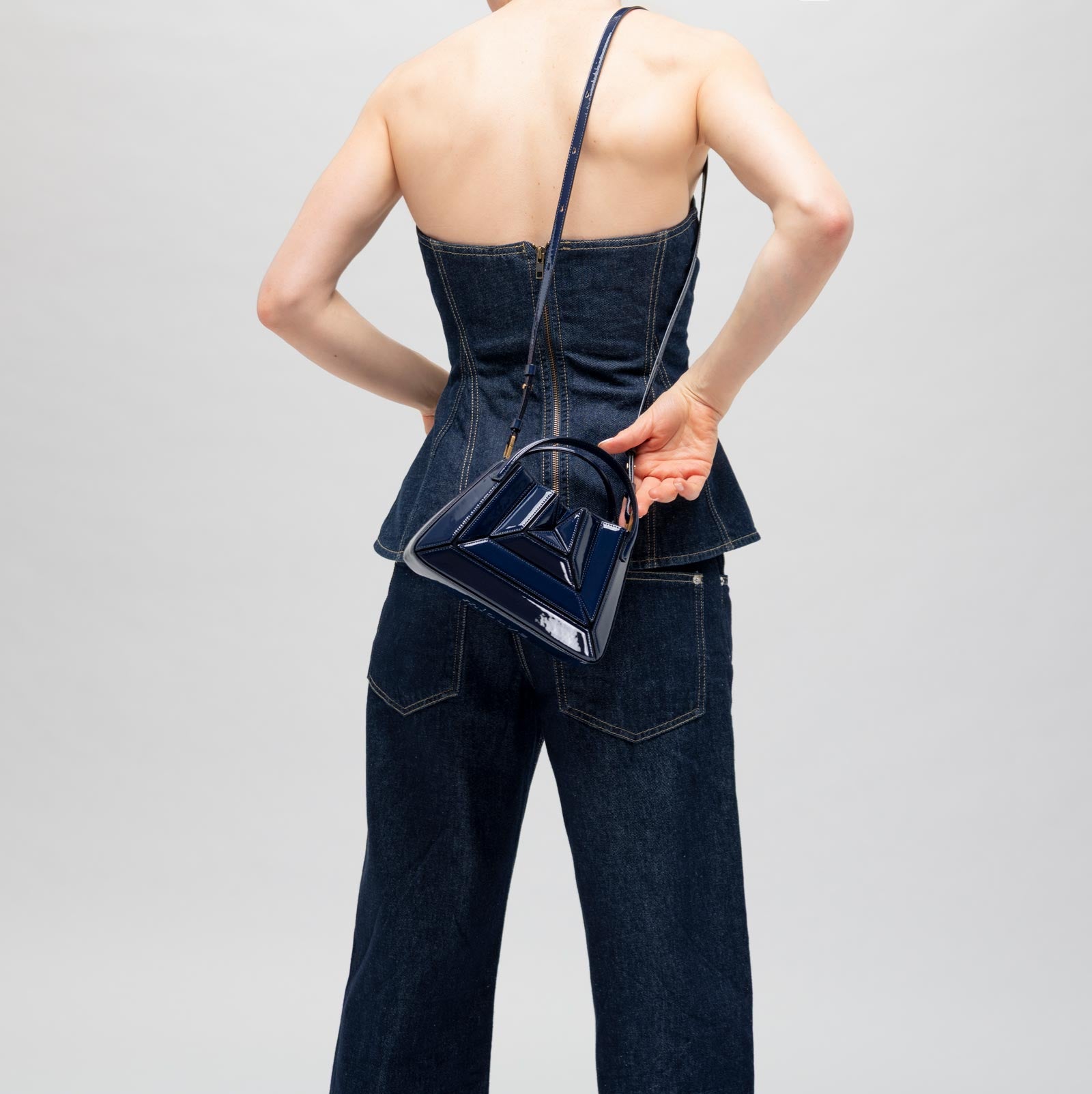 Mini Sera Tote - Patent Bordeaux