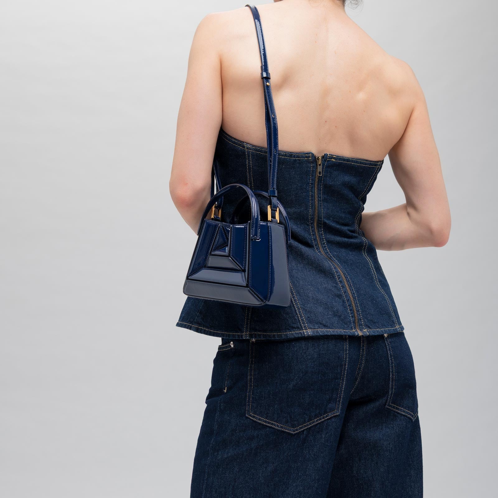 Mini Sera Tote - Patent Bordeaux