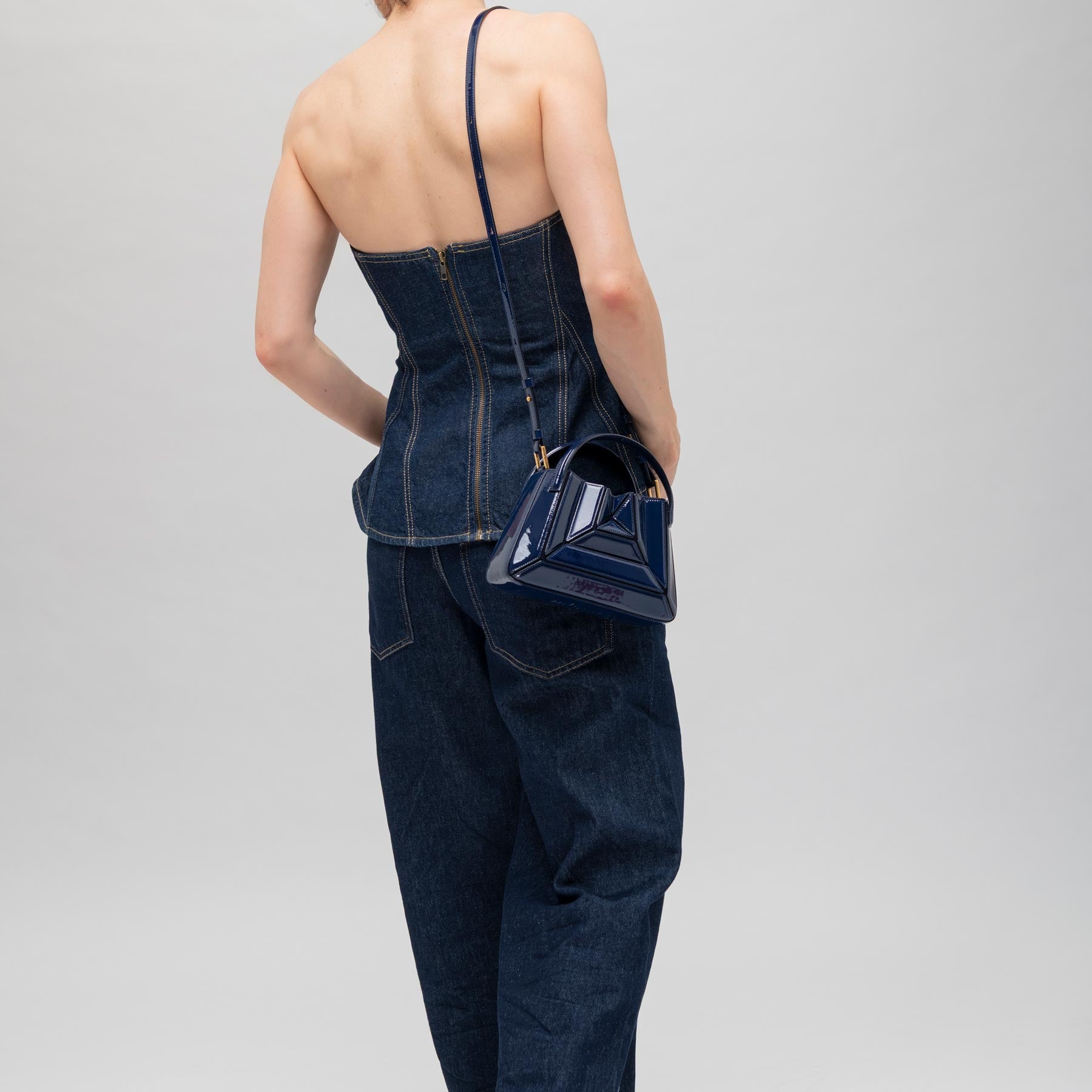Mini Sera Tote - Patent Bordeaux