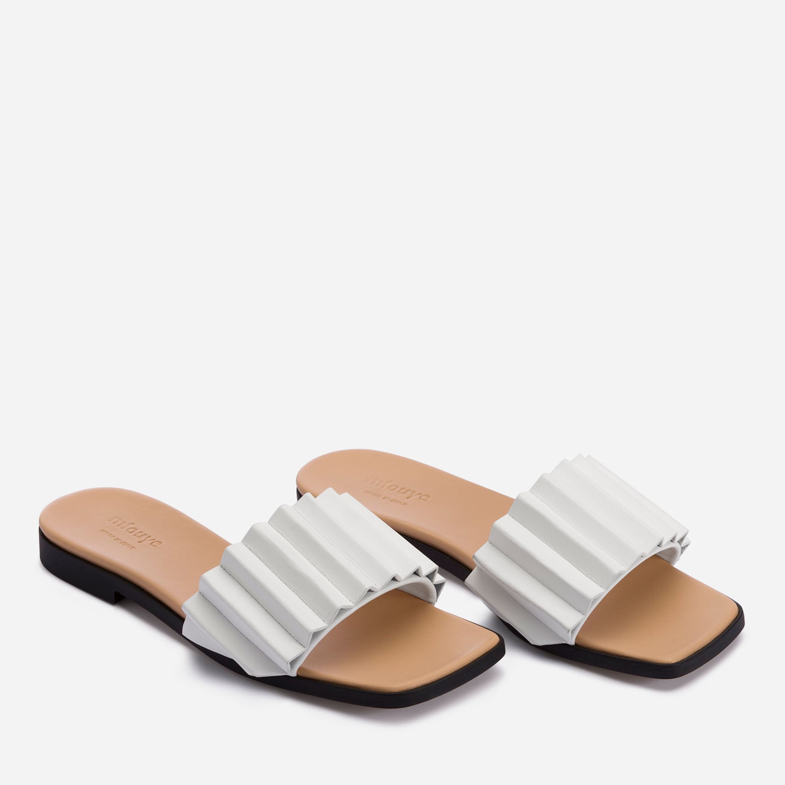 Louise Slide Sandal - White