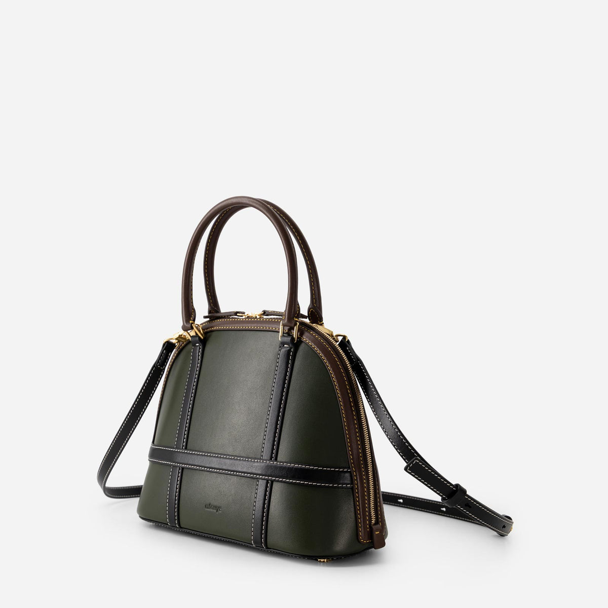 Model 12 leather bag in Hunter Green