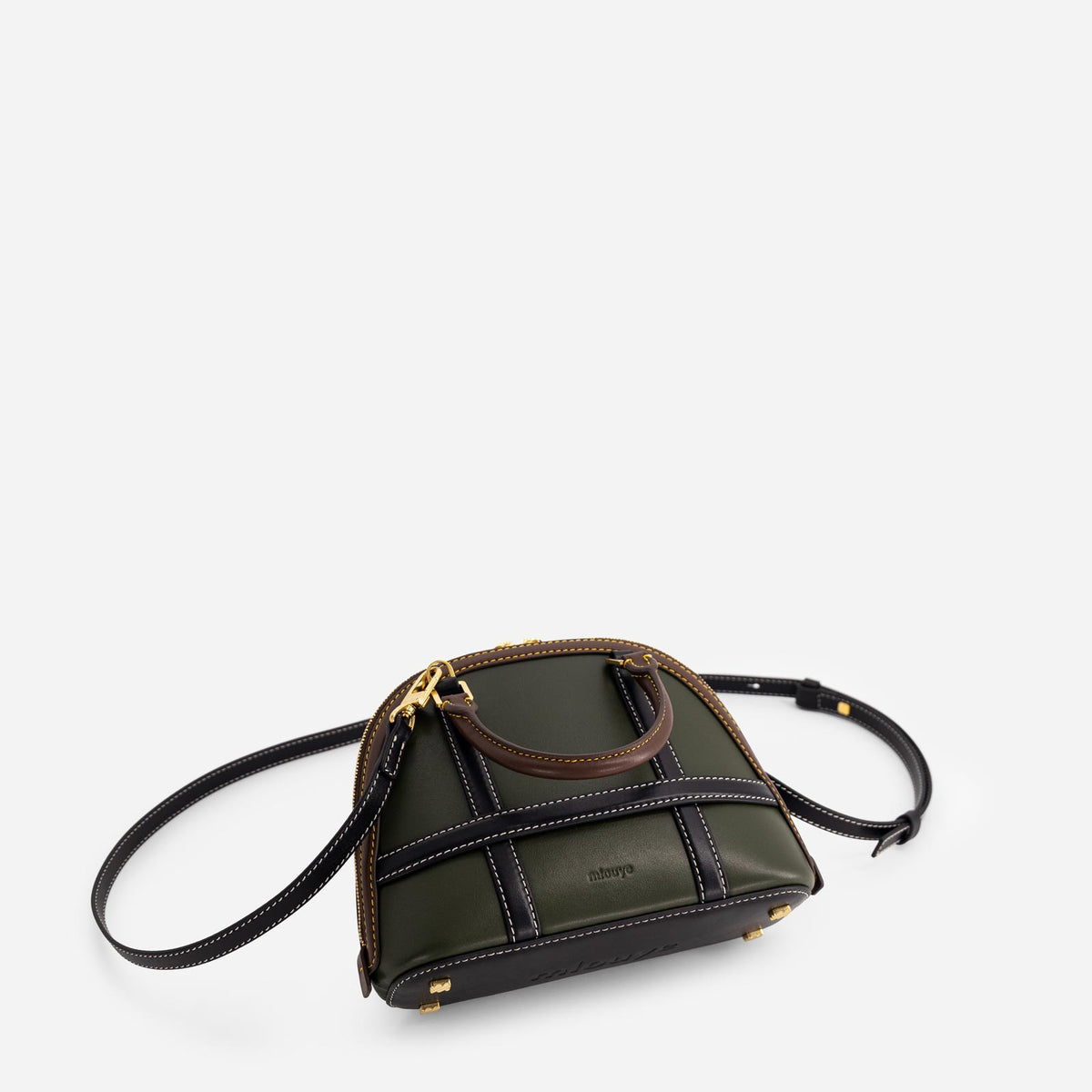 12 Mini leather bag in Hunter Green