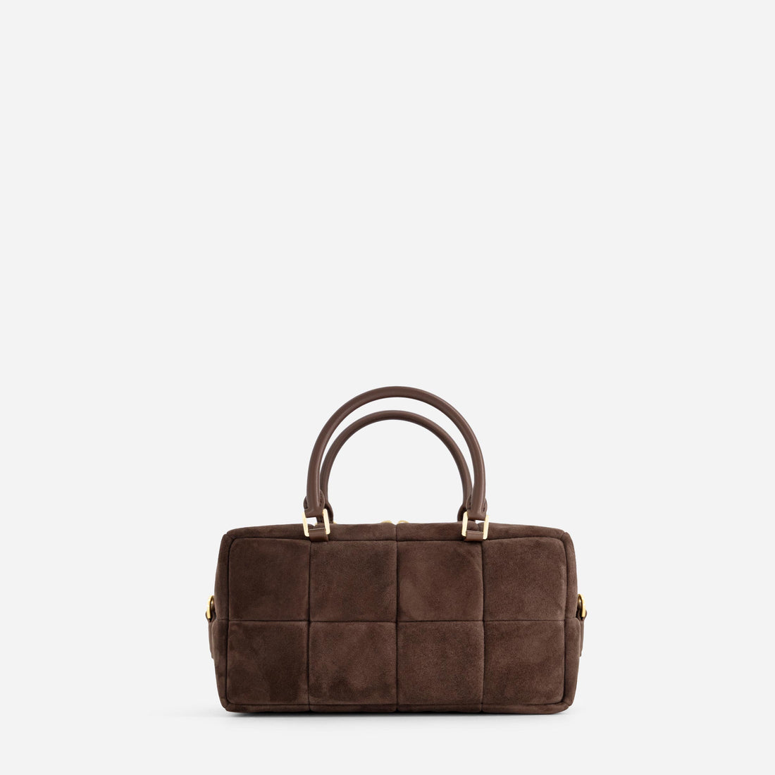 Grid bag in Suede Espresso