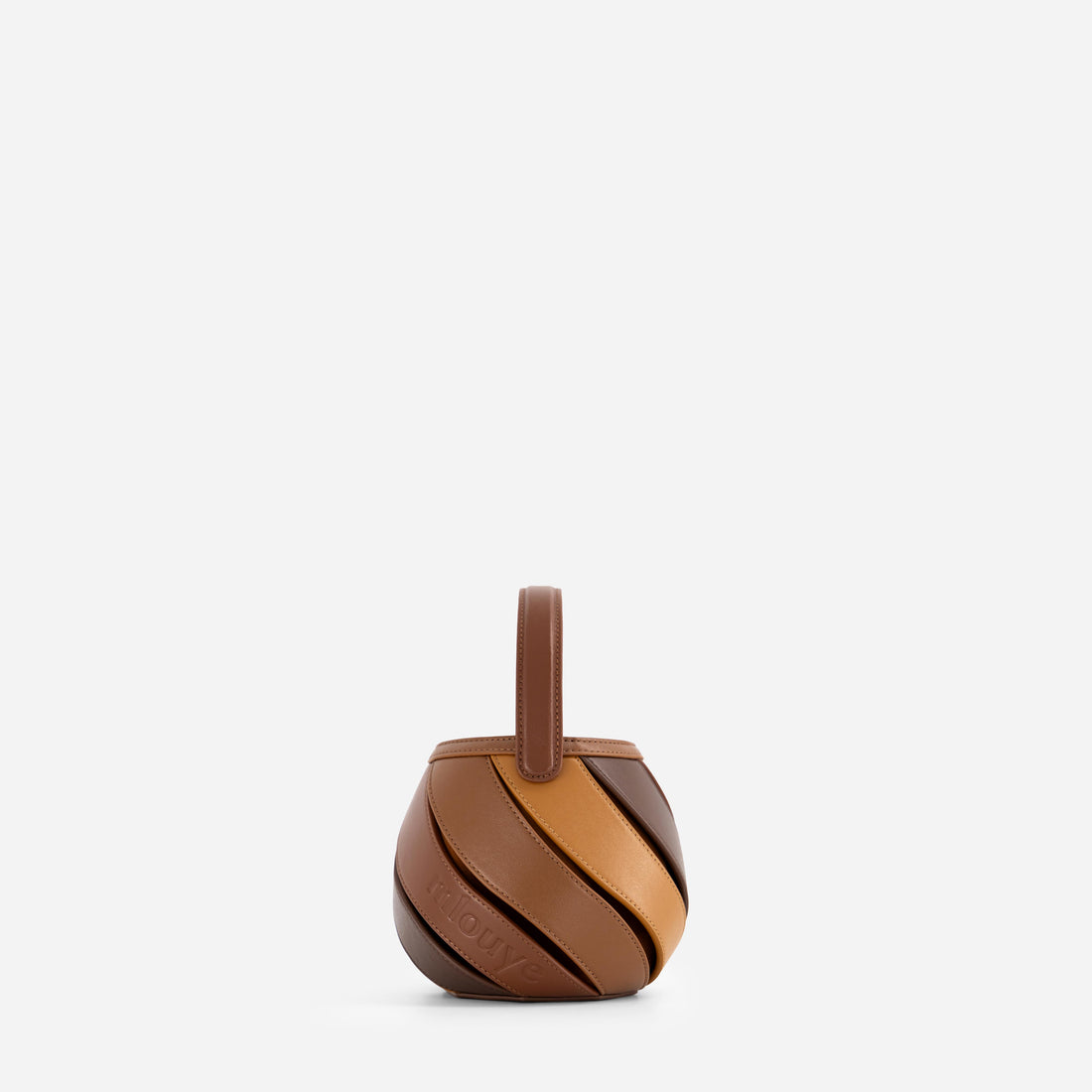 Mini Helix leather bag in Praline