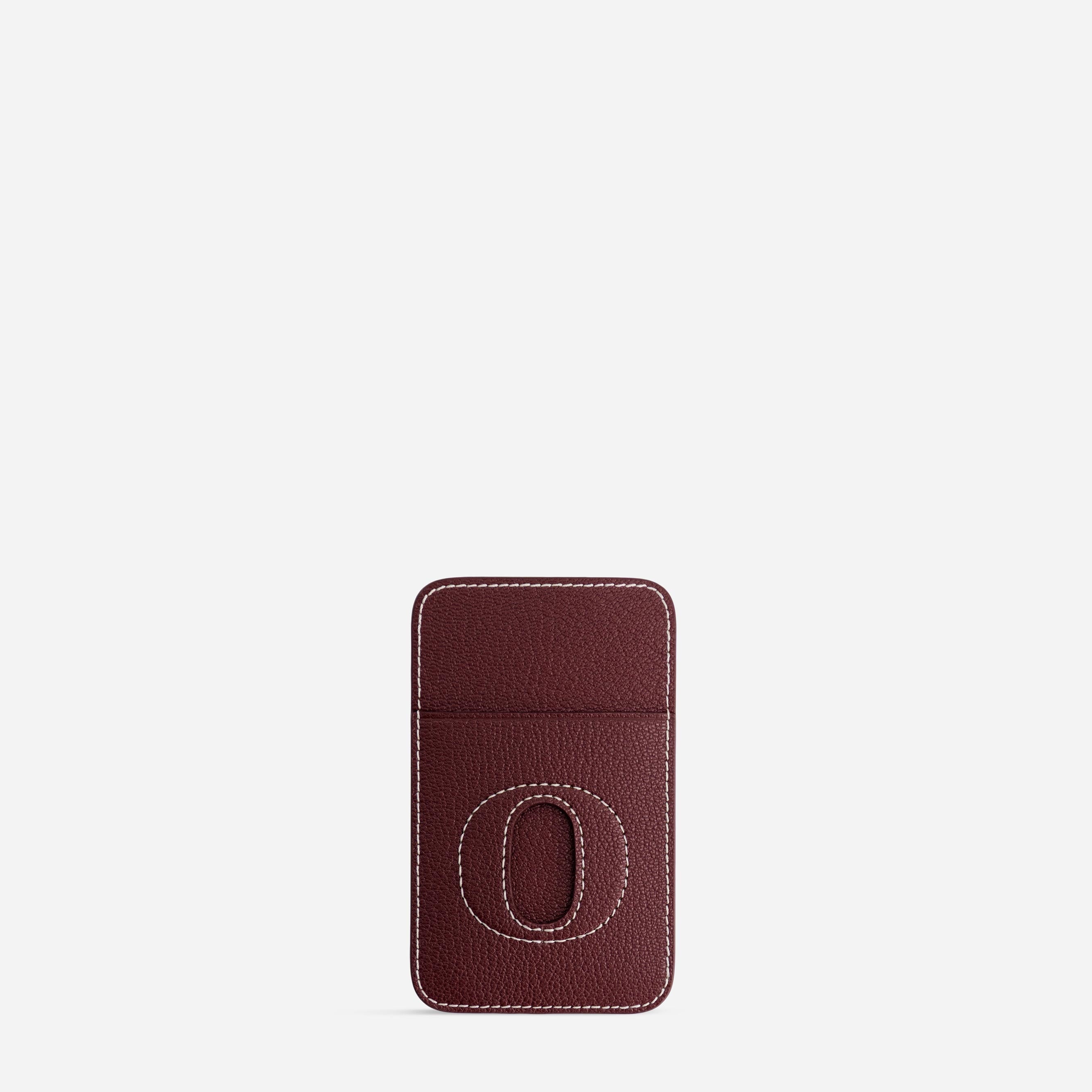 Cardholder O - Chèvre Bordeaux