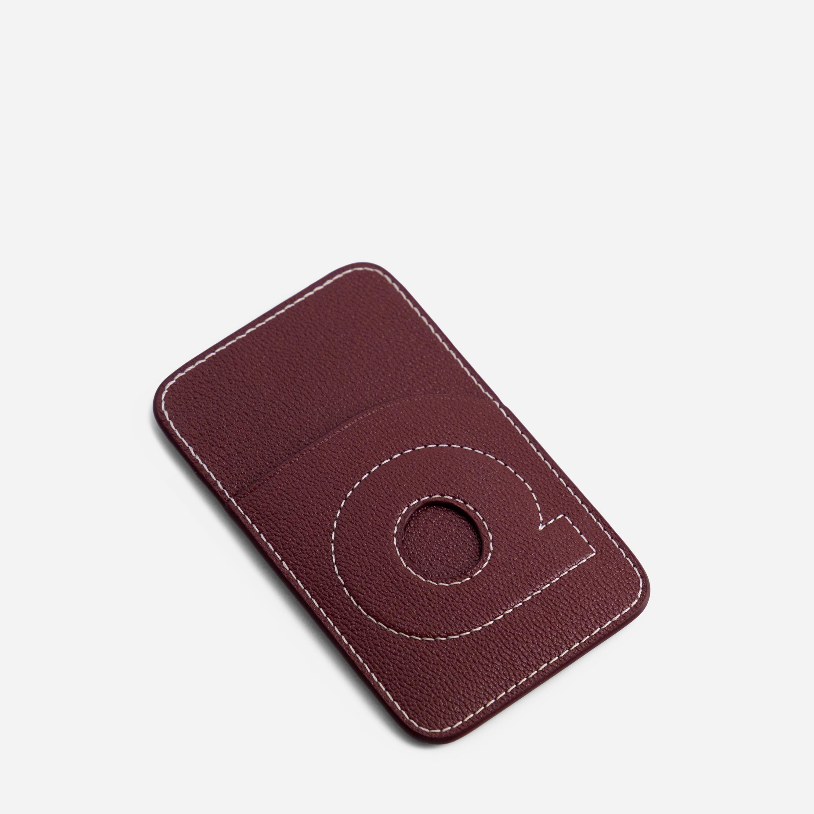 Cardholder Q - Chèvre Bordeaux