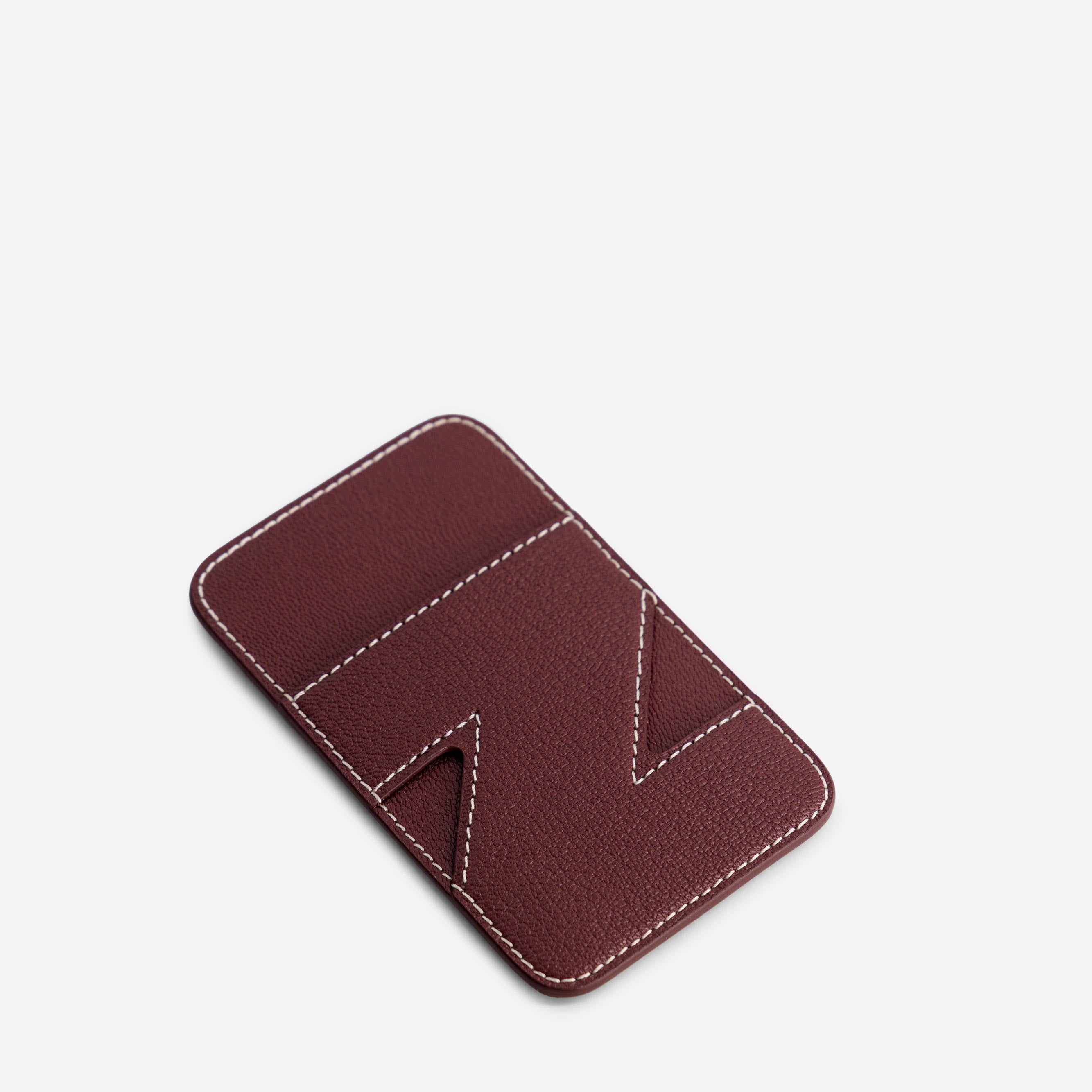Cardholder Z - Chèvre Bordeaux