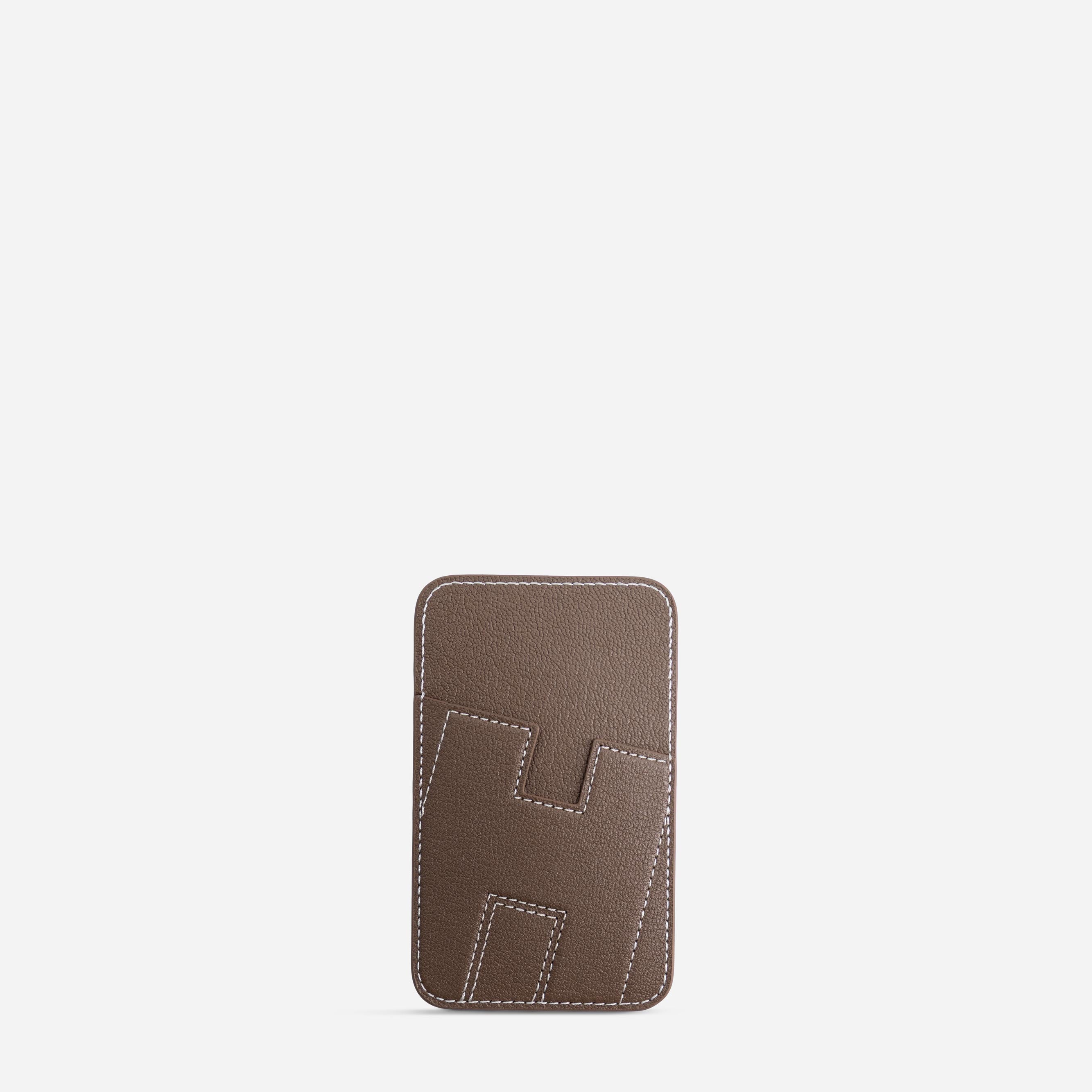 Cardholder H - Chèvre Etoupe