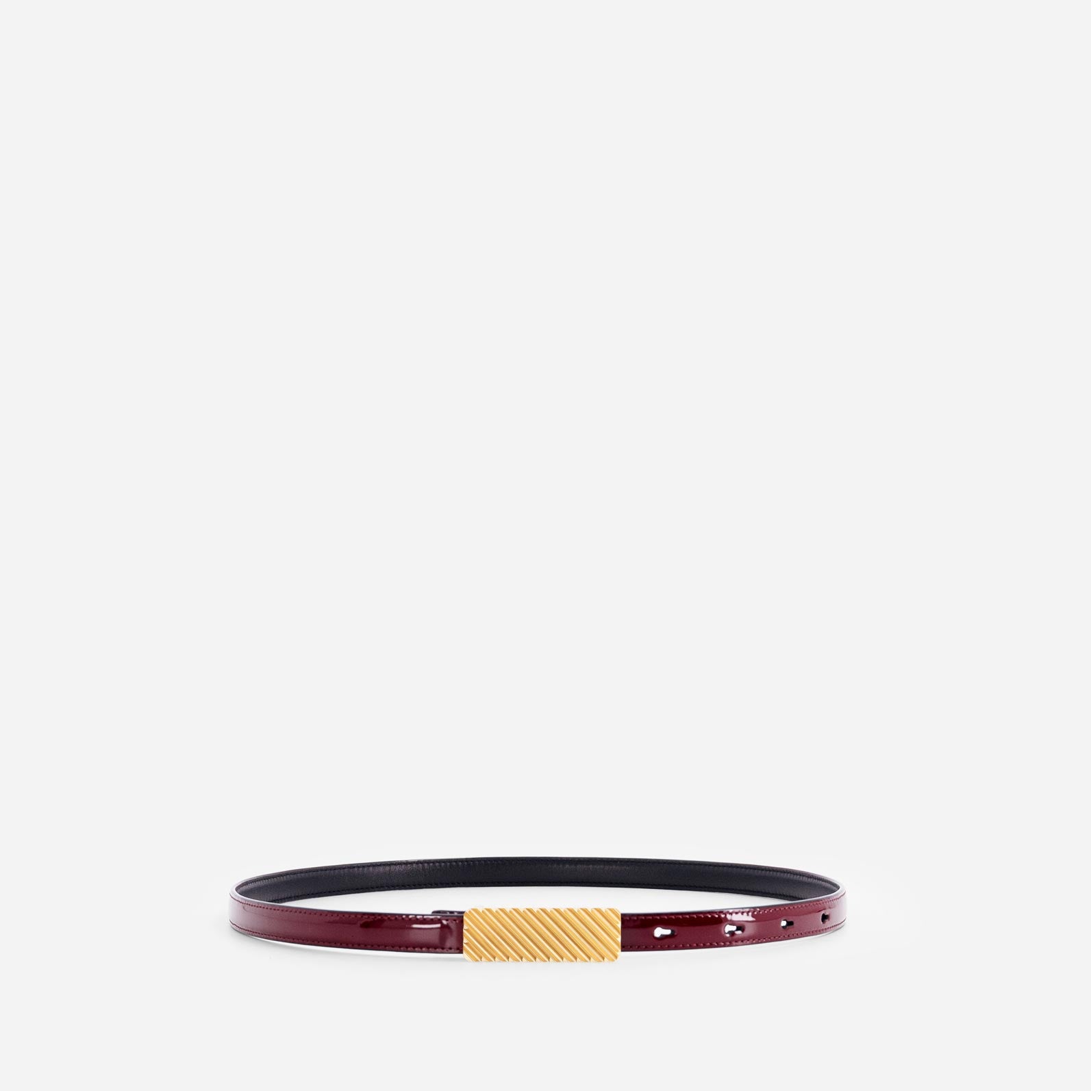 Isla Belt - Patent Bordeaux