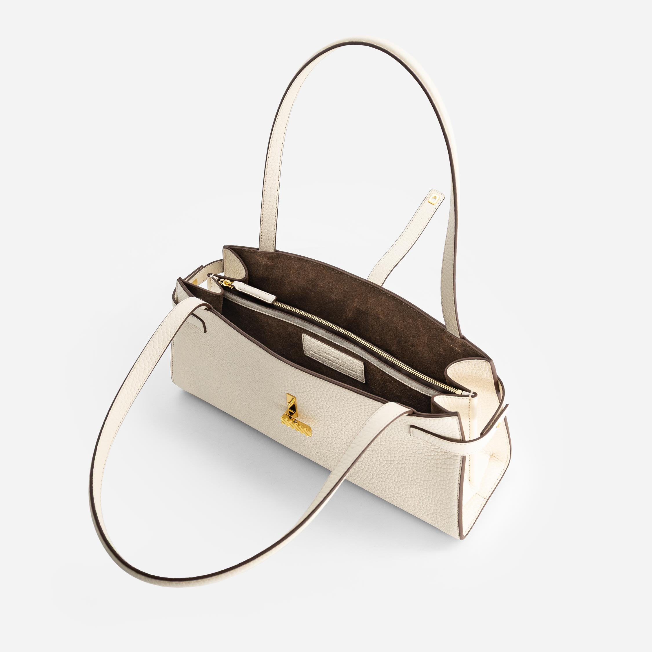 Isla Wide Tote - Grained Cream