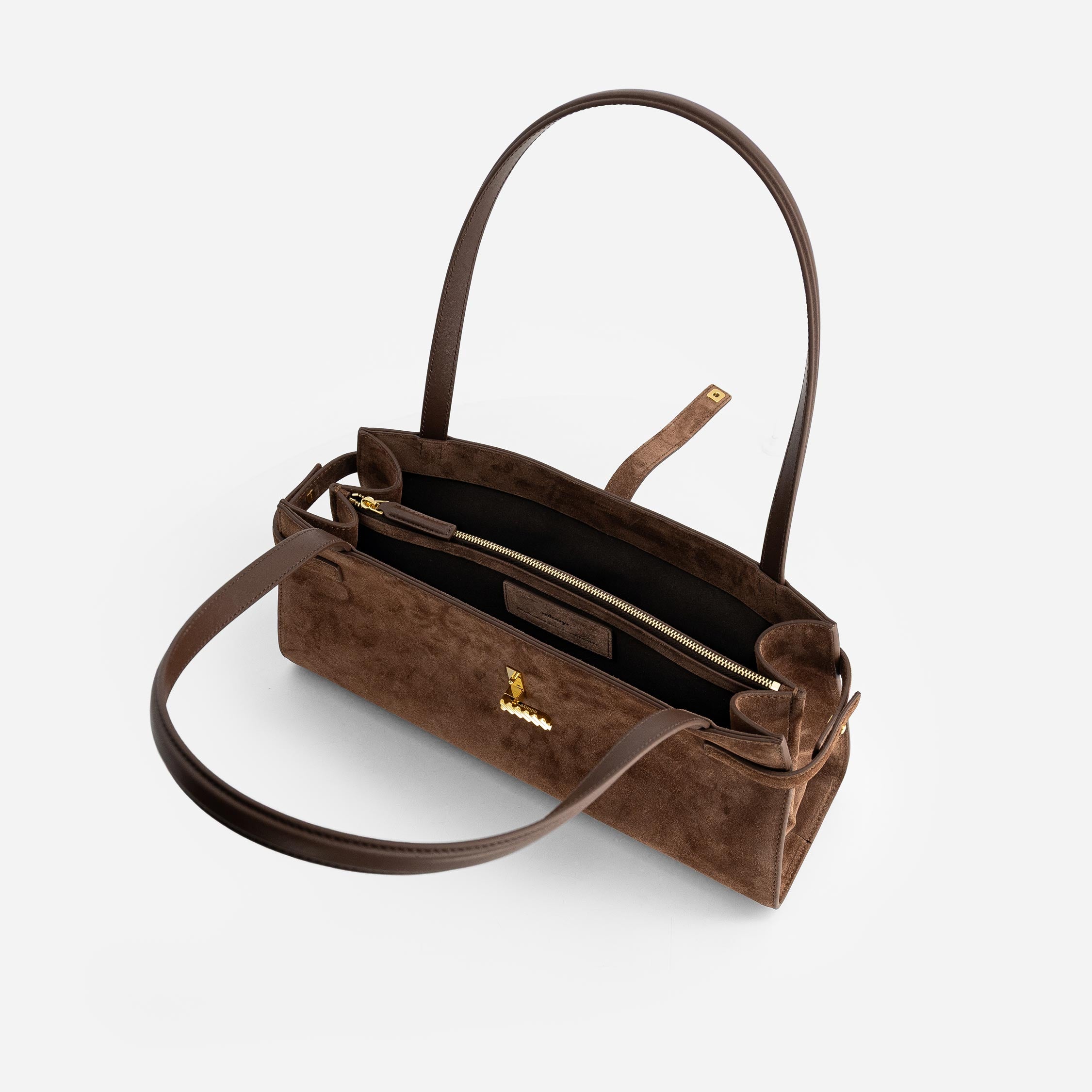 Isla Wide Tote - Suede Espresso