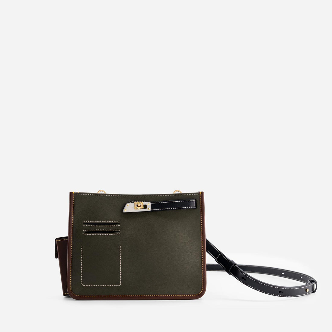 Juno leather bag in Hunter Green
