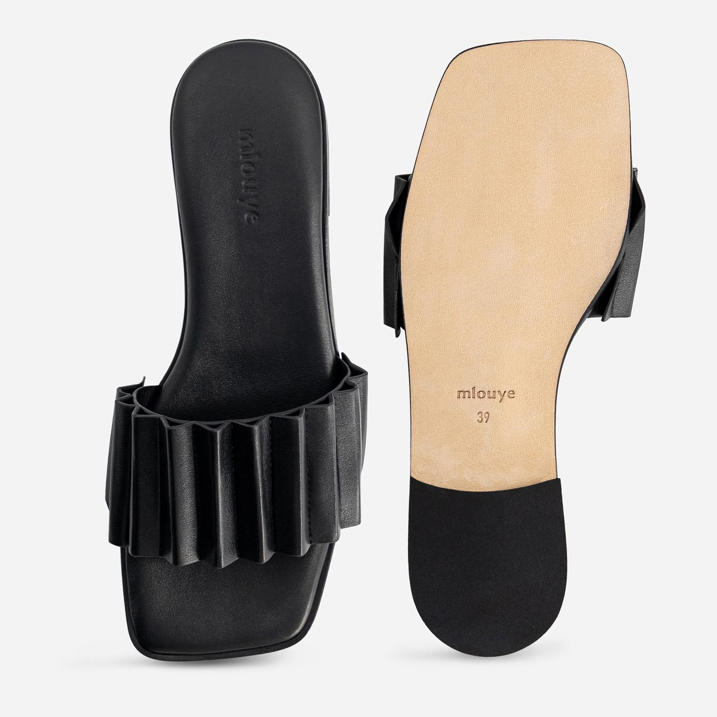 Louise Slide Sandal - Black