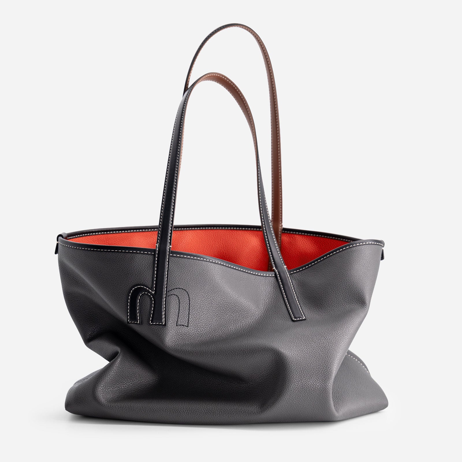M Tote - Gray & Orange