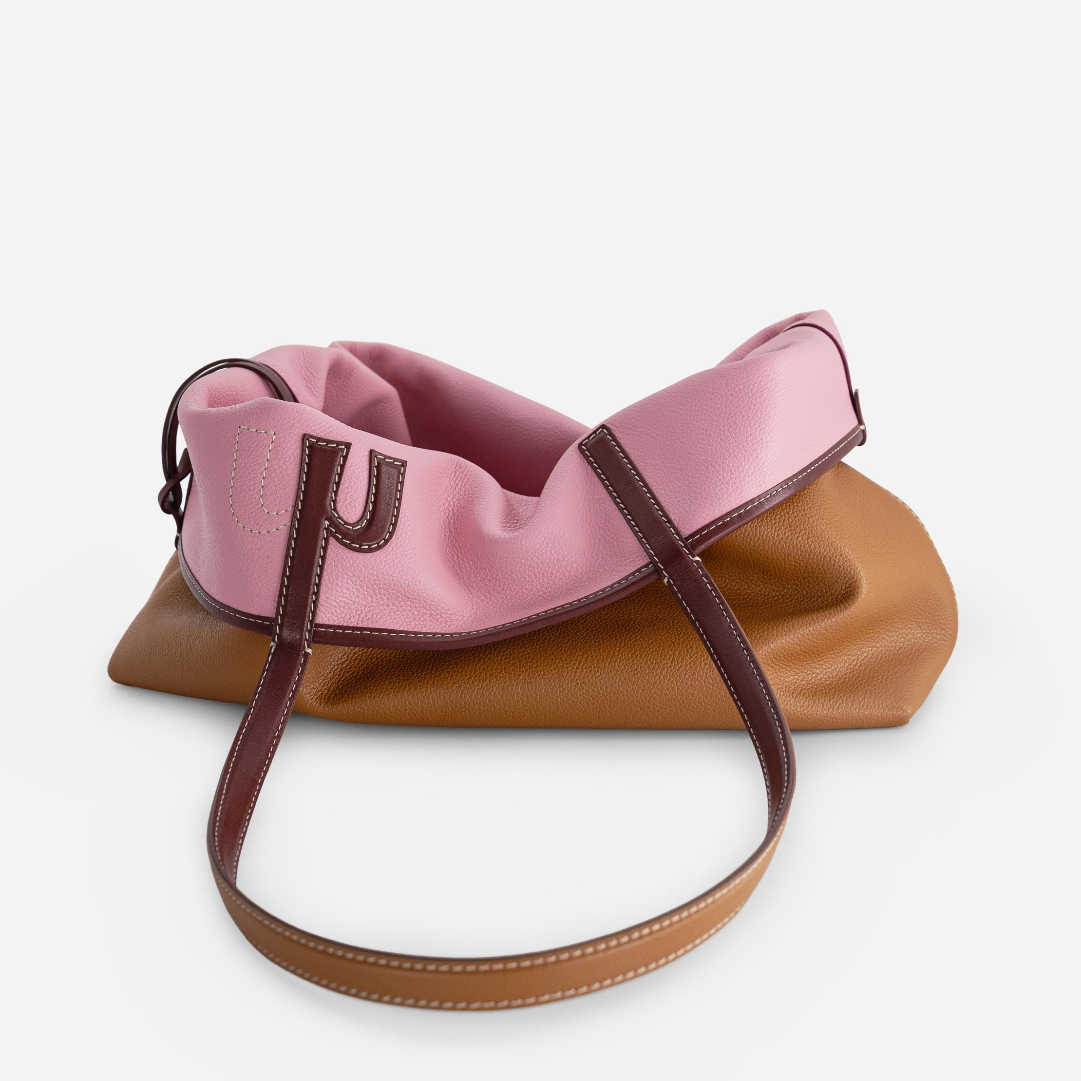 M Tote - Tan & Pink