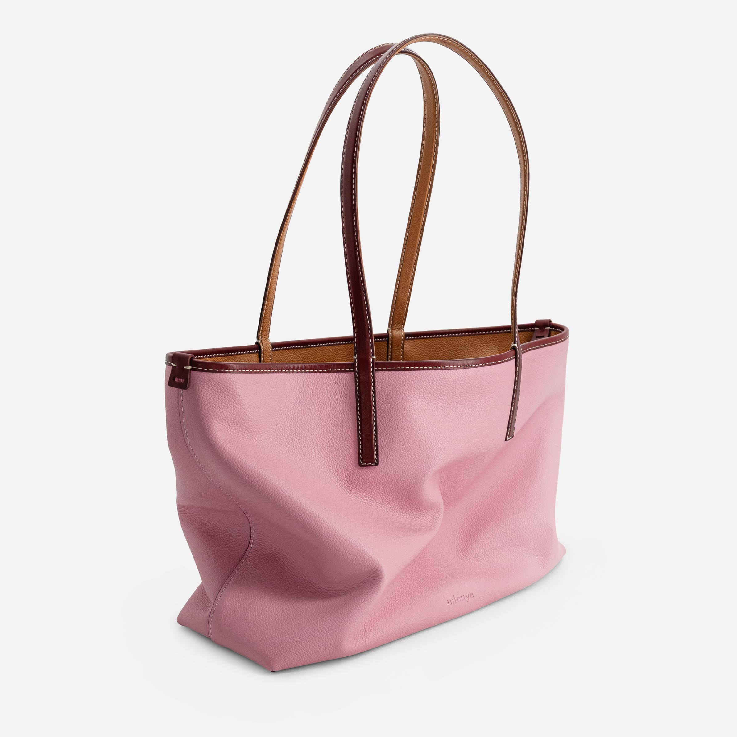 M Tote - Tan & Pink