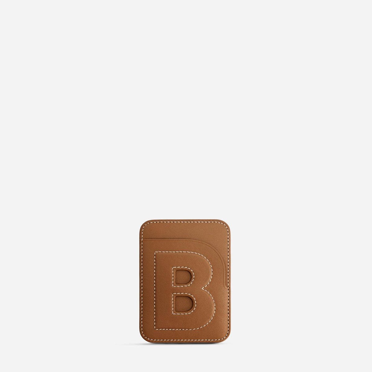 MagSafe cardholder in Canyon, initial B, front