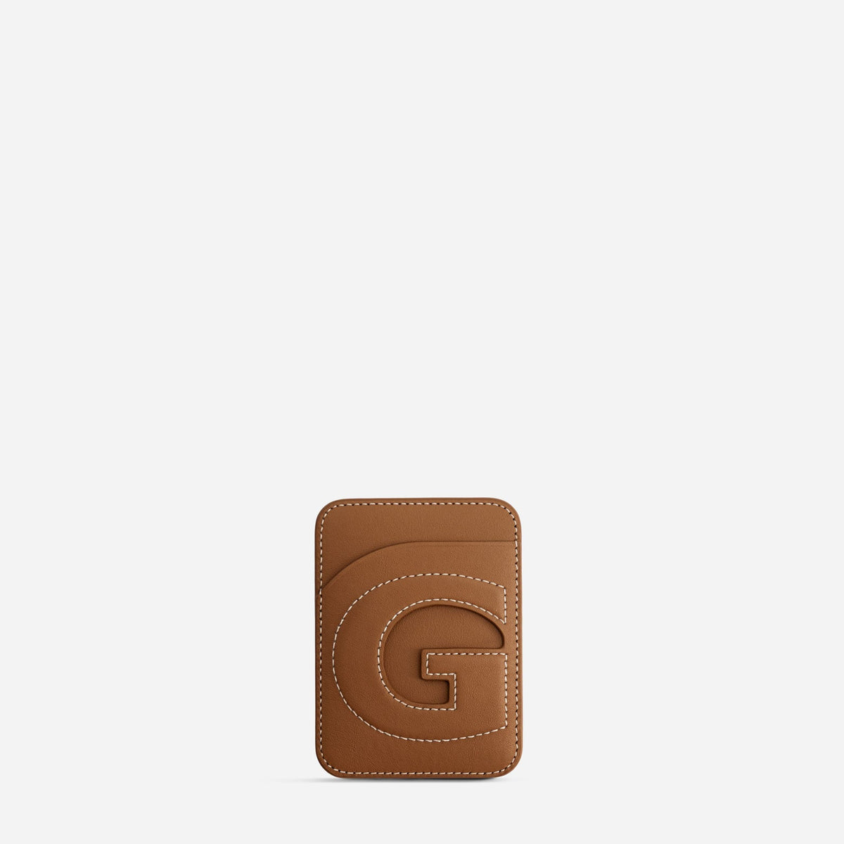 MagSafe cardholder in Canyon, initial G, front