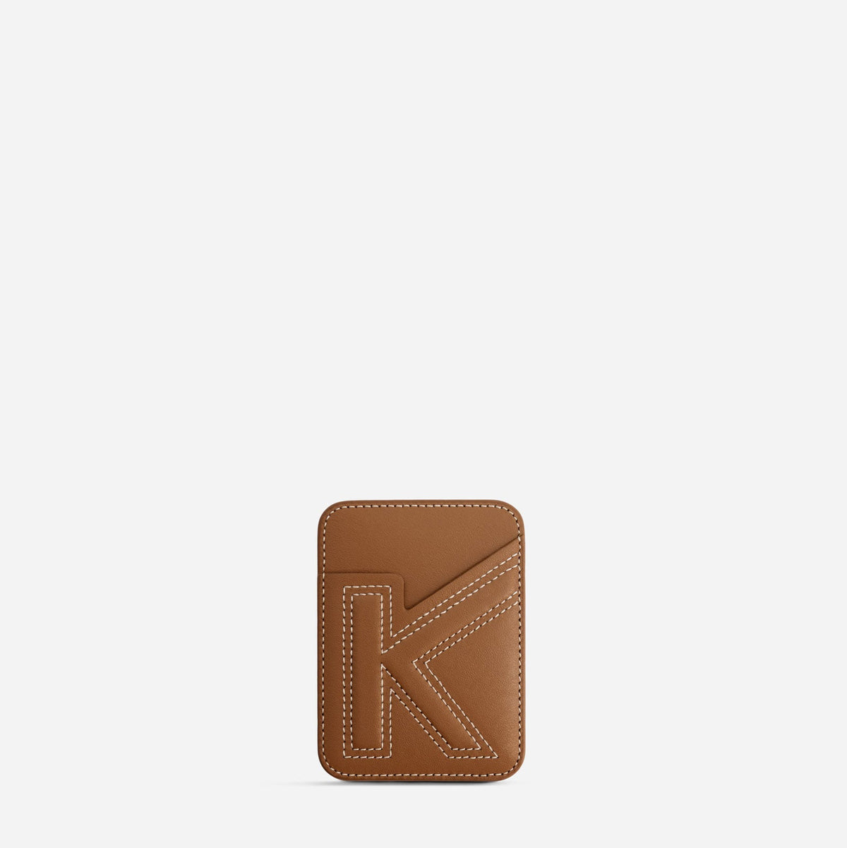 MagSafe cardholder in Canyon, initial K, front