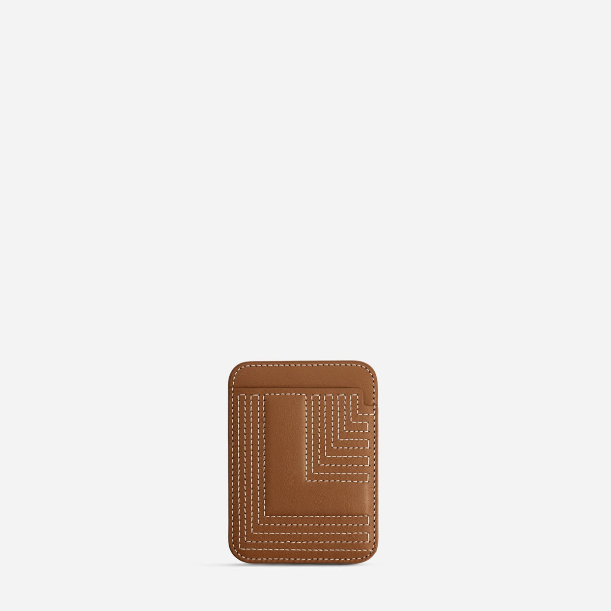 MagSafe cardholder in Canyon, initial L, front