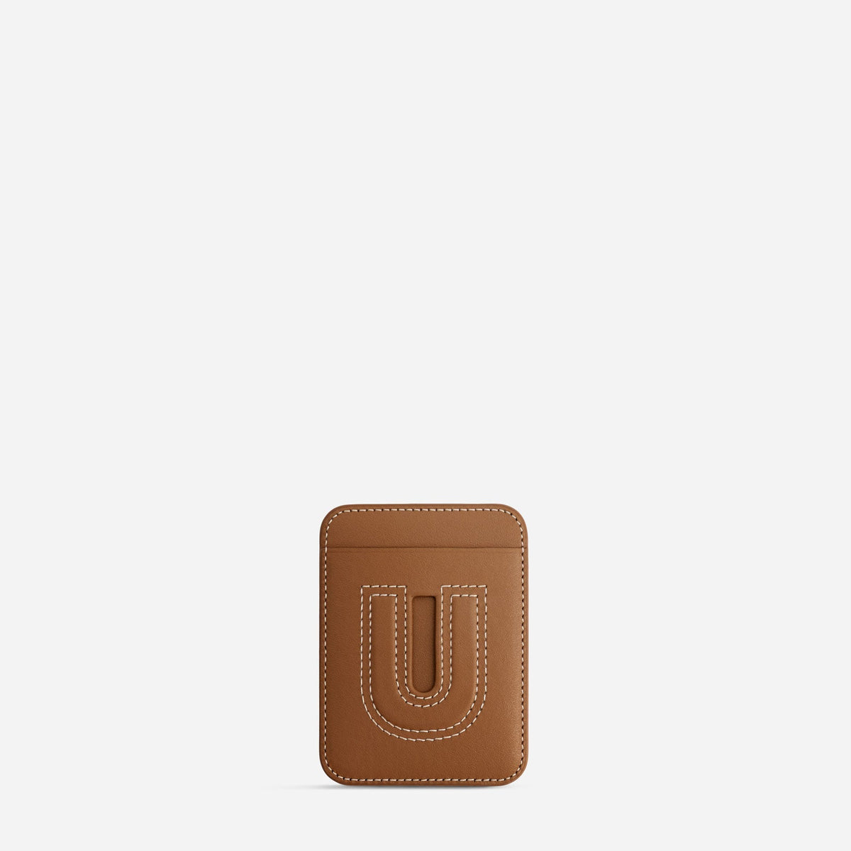 MagSafe cardholder in Canyon, initial U, front