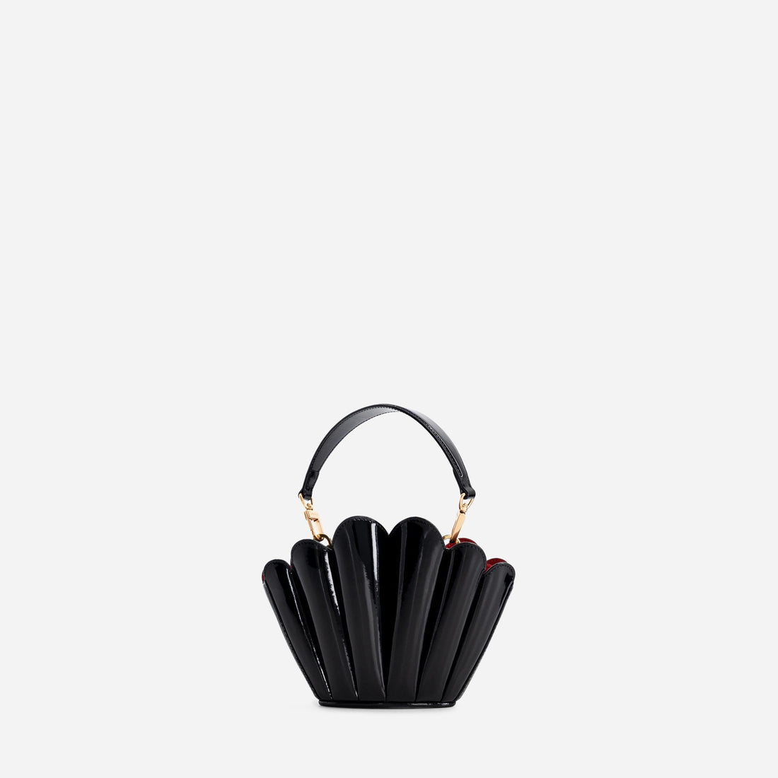 Micro Seashell bag in Patent Black