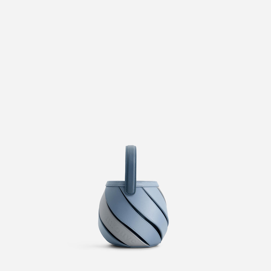 Mini Helix leather bag in Azure
