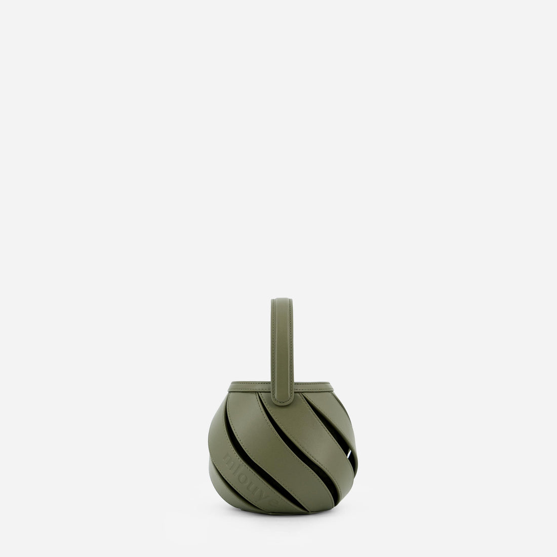 Mini Helix leather bag in Khaki